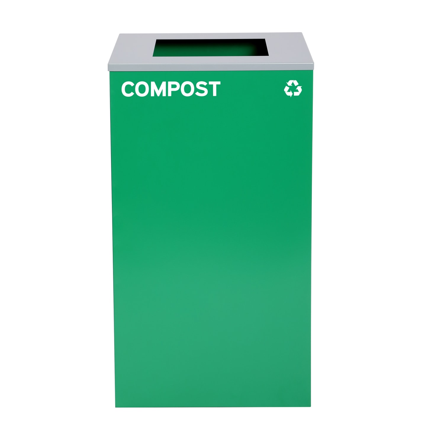 Alpine Industries Stainless-Steel Open Top Recycling, Compost And Trash Can Set With Square And Circle Lids, 29 Gallons, 30inH x 16-15/16inW x 16-15/16inD, Black/Blue/Green, Set Of 3 Trash Cans - Image 5
