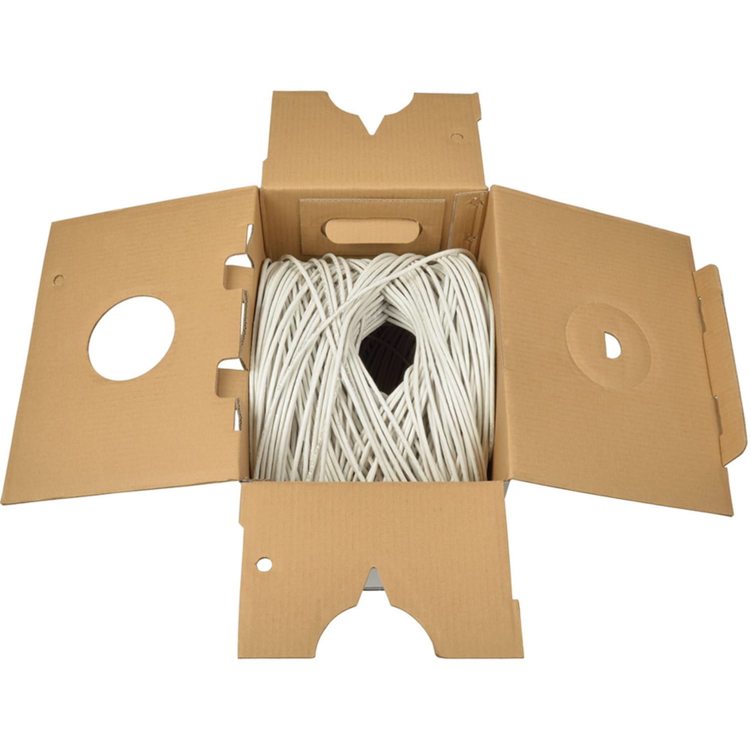Eaton Tripp Lite Series Cat5e 350 MHz Solid Core (UTP) PVC Bulk Ethernet Cable - White, 1000 ft. (304.8 m), TAA - N02201KWH - Image 5
