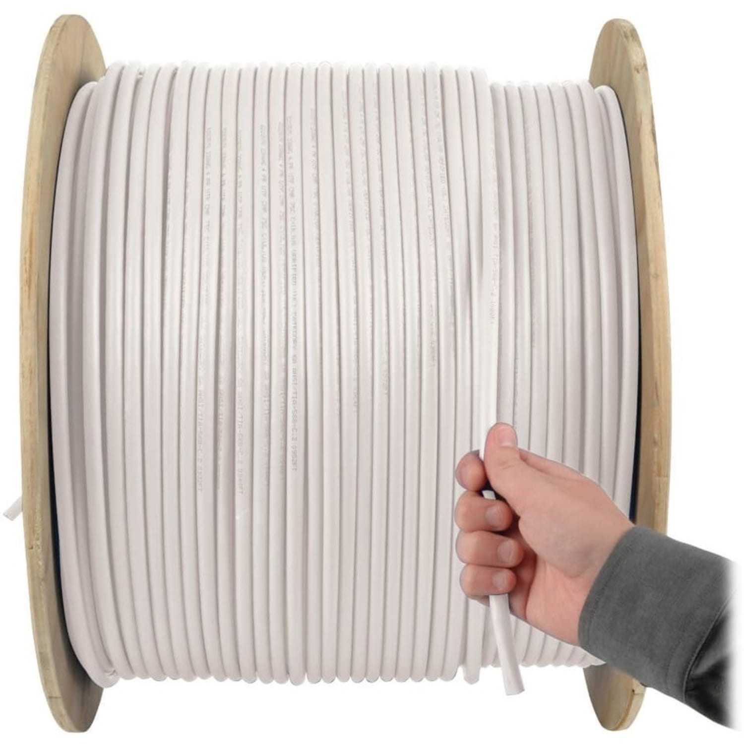 Eaton Tripp Lite Series Cat5e 350 MHz Solid Core (UTP) PVC Bulk Ethernet Cable - White, 1000 ft. (304.8 m), TAA - N02201KWH - Image 6