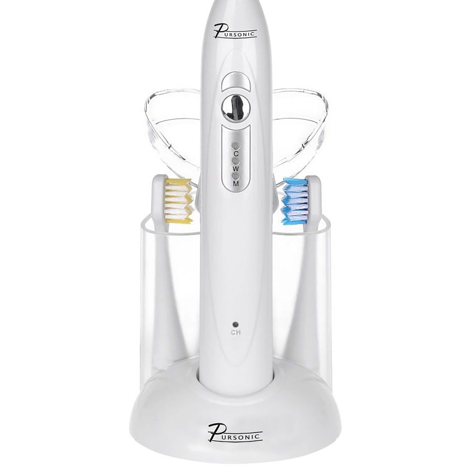 Pursonic S430 15-Piece Electric Sonic Toothbrush, 8inH x 3inW x 2inD, White - Image 4