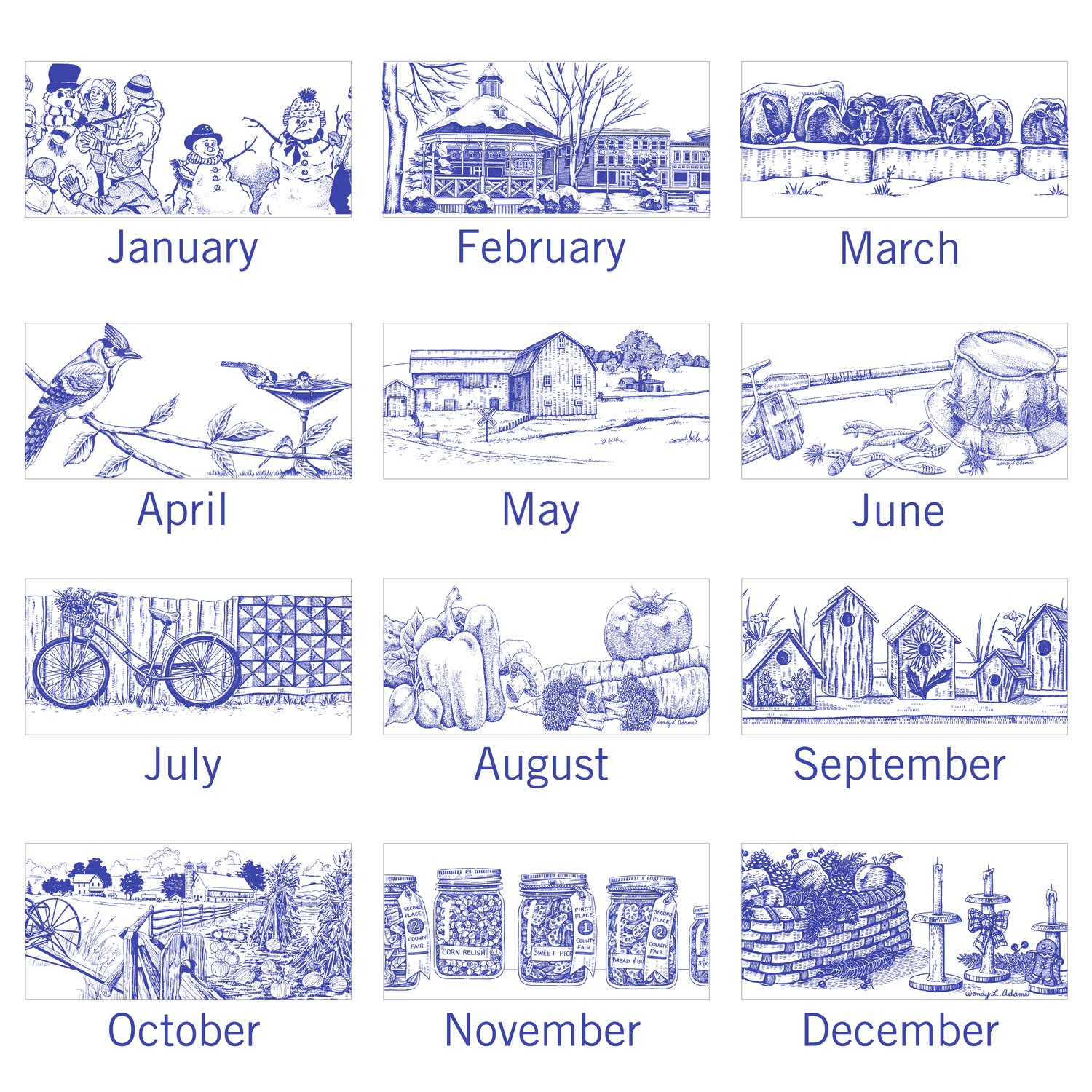 AT-A-GLANCE 2027 Illustrator's Edition Monthly Wall Calendar, Medium, 12in x 12in - Image 5