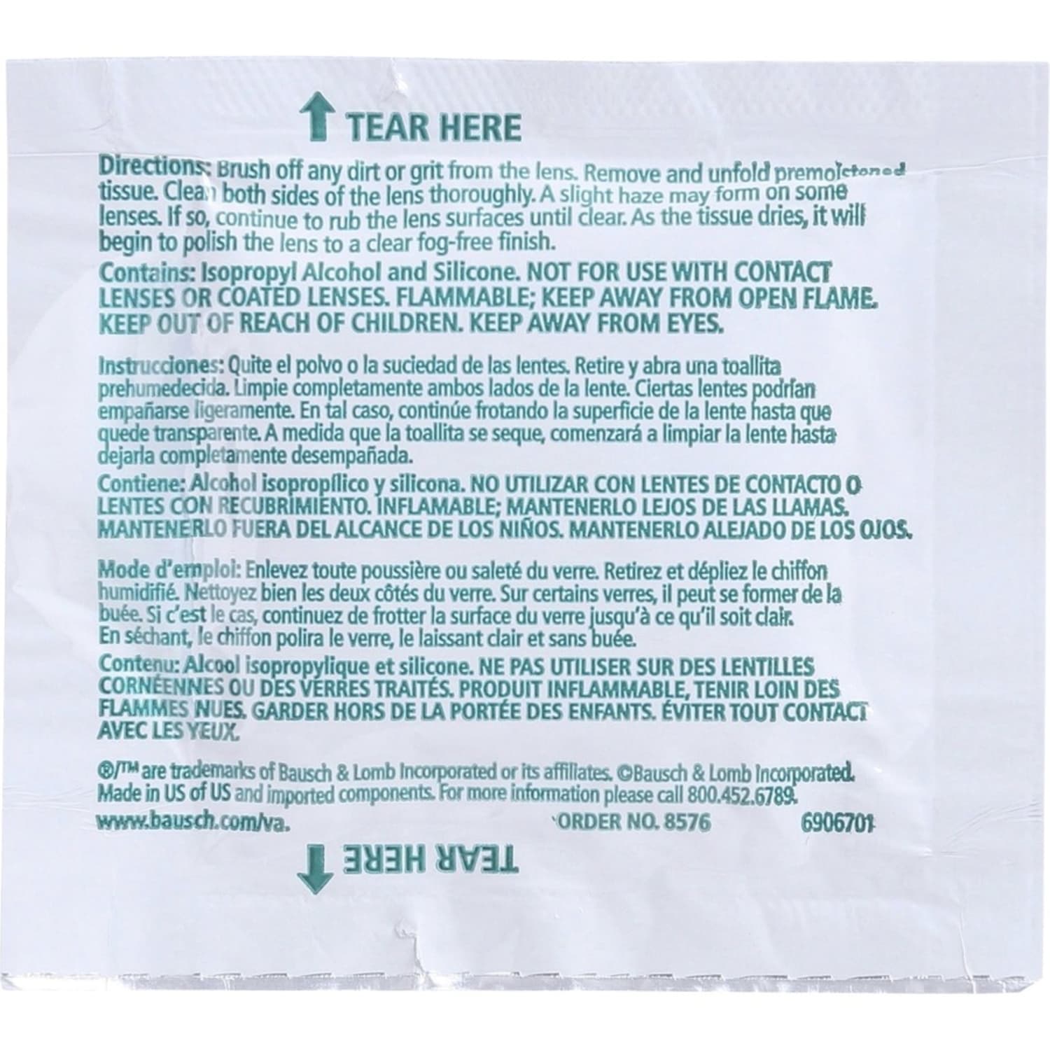 Bausch & Lomb Sight Savers Pre-Moistened Anti-Fog Tissues, 5 5/16in x 2 5/16in, Case Of 100 - Image 5