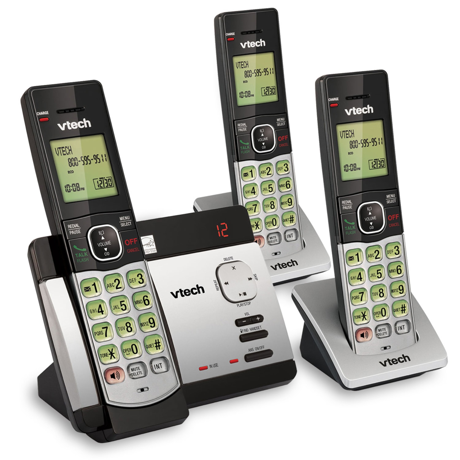 VTech CS5129-3 DECT 6.0 Expandable Cordless Phone With Digital Answering System - Image 3