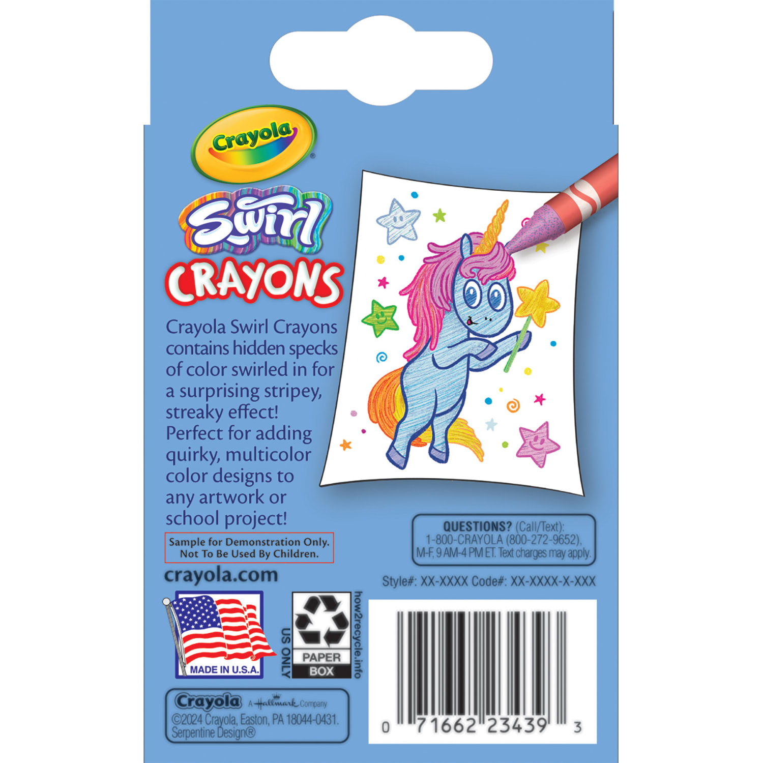 Crayola SWIRL Crayons, 24 Per Pack, Set Of 6 Packs - Image 4