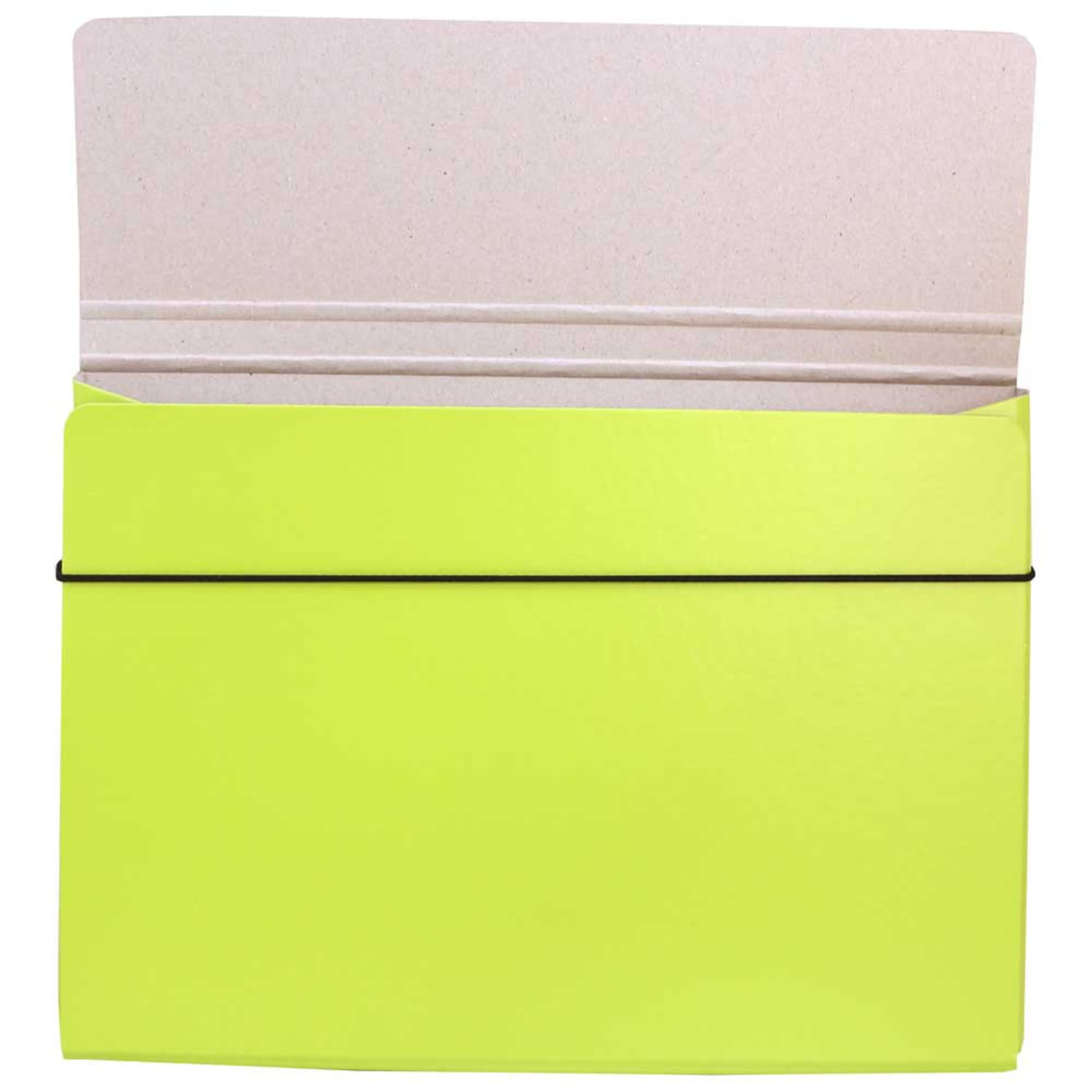 JAM Paper Strong Kraft Portfolio With Elastic Closure, 9 1/4in x 12 1/2in, Lime Green - Image 4
