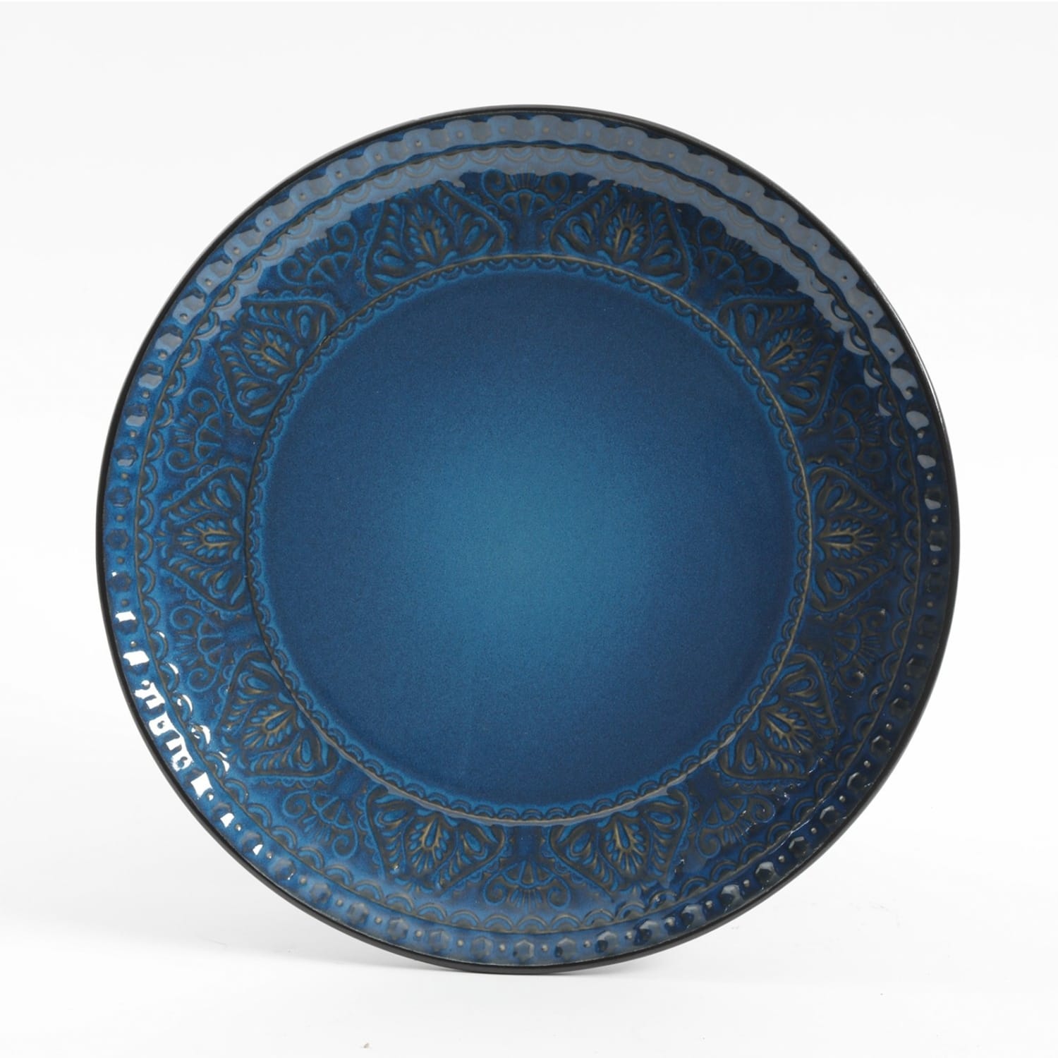 Gibson Elite Milanto 16-Piece Stoneware Dinnerware Set, Blue - Image 5