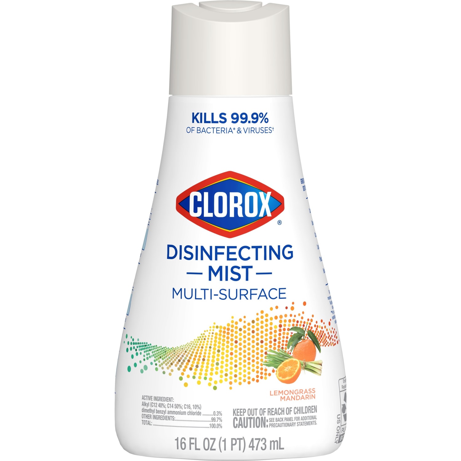 Clorox Disinfecting Mist Multi-Surface Spray Refill, Lemongrass Mandarin, 16 Fl Oz