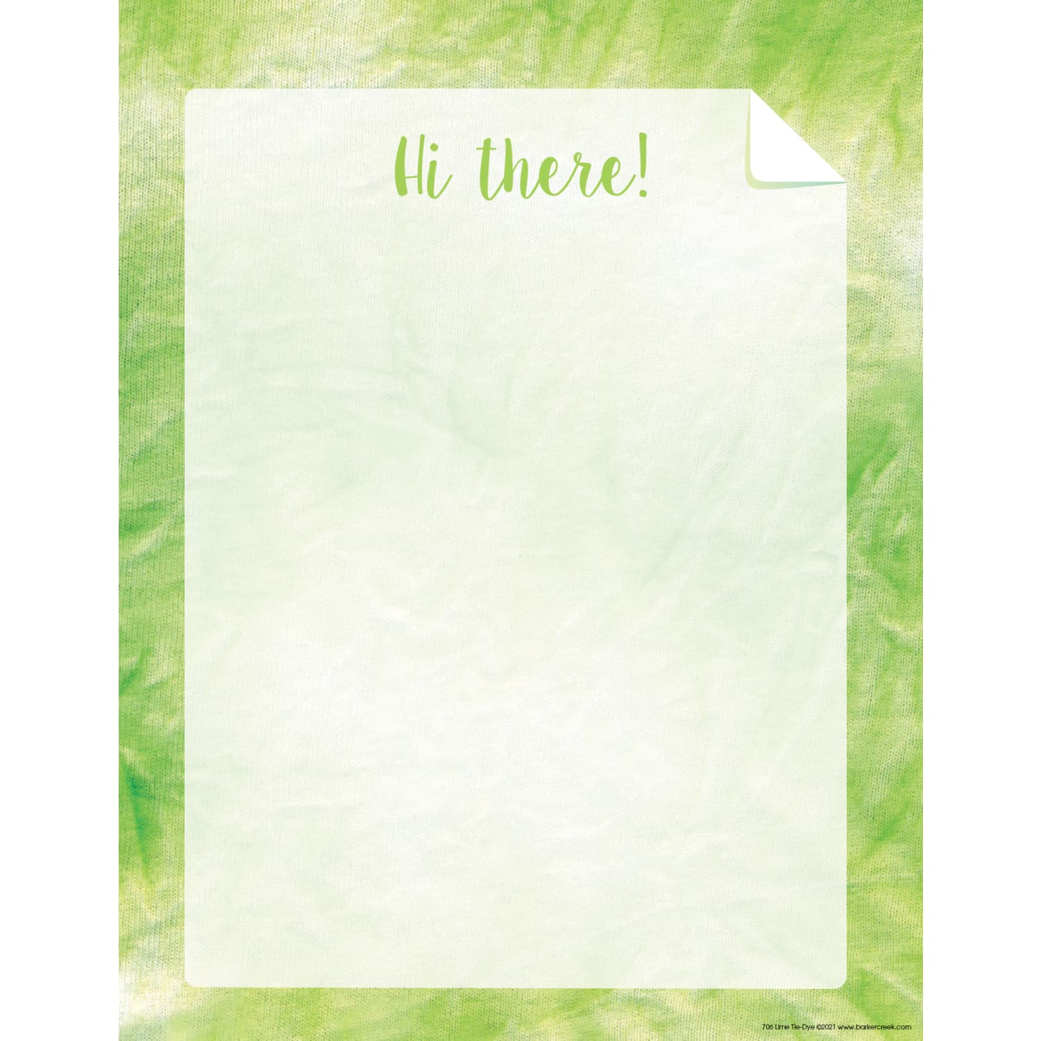 Barker Creek Designer Computer Paper, 8-1/2in x 11in, Blue/Purple/Lime/Pink Tie-Dye, 50 Sheets Per Pack, Case Of 4 Packs - Image 4