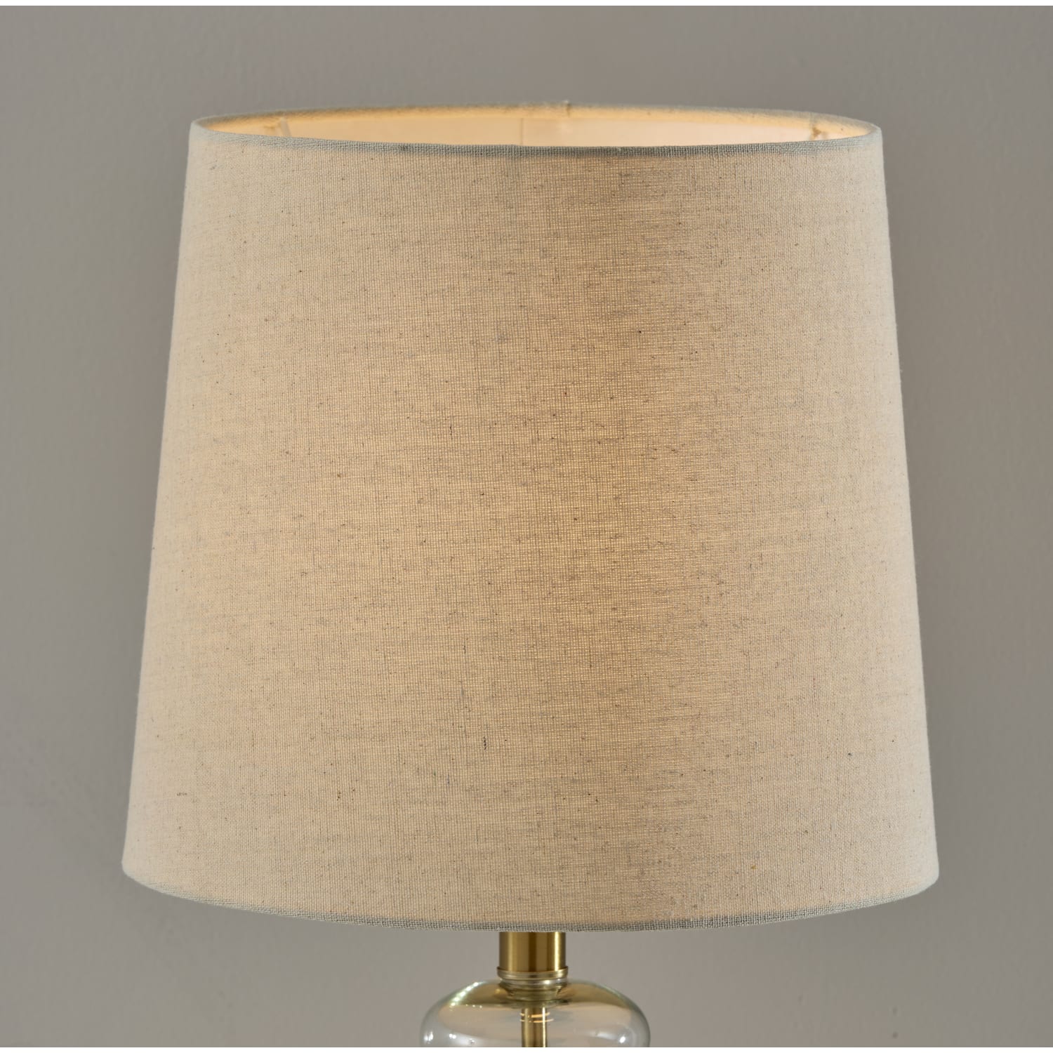 Adesso Simplee Sonata Table Lamp, 26inH, Tan Shade/Clear Base - Image 5