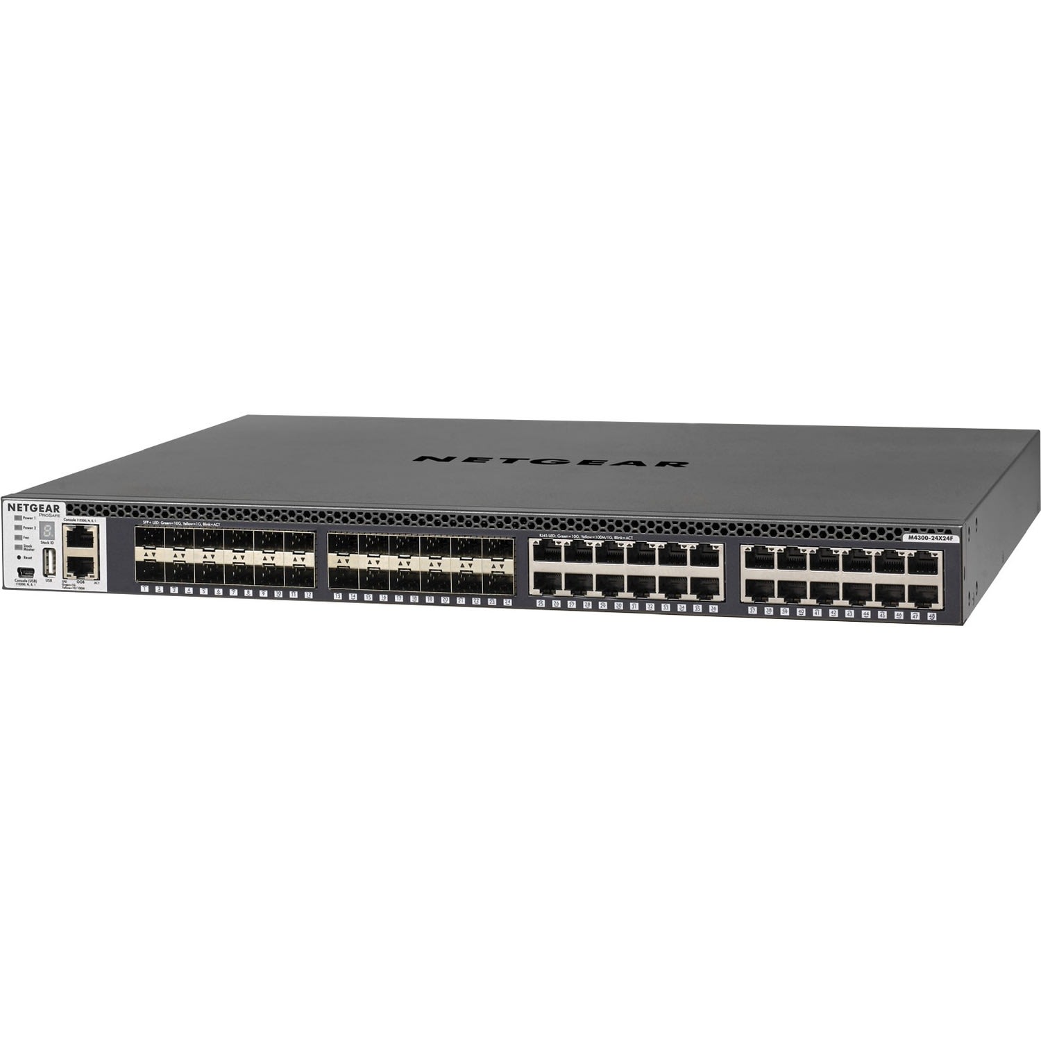 Netgear M4300 Stackable Managed Switch with 48x10G including 24x10GBASE-T and 24xSFP+ Layer 3 - 24 Ports - XSM4348S100NES - Image 3