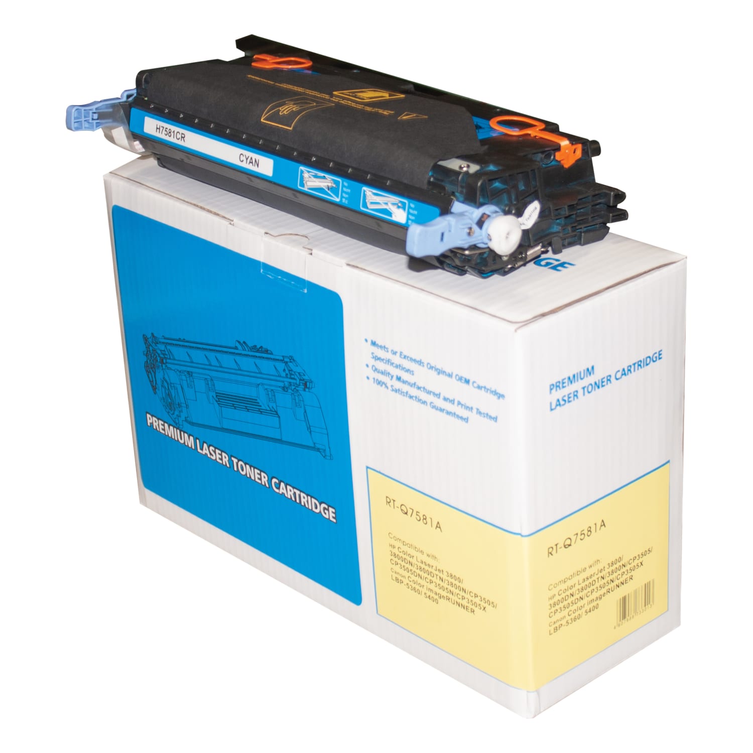 M&A Global Remanufactured Cyan Toner Cartridge Replacement For HP 503A, Q7581A, Q7581A-CMA - Image 4