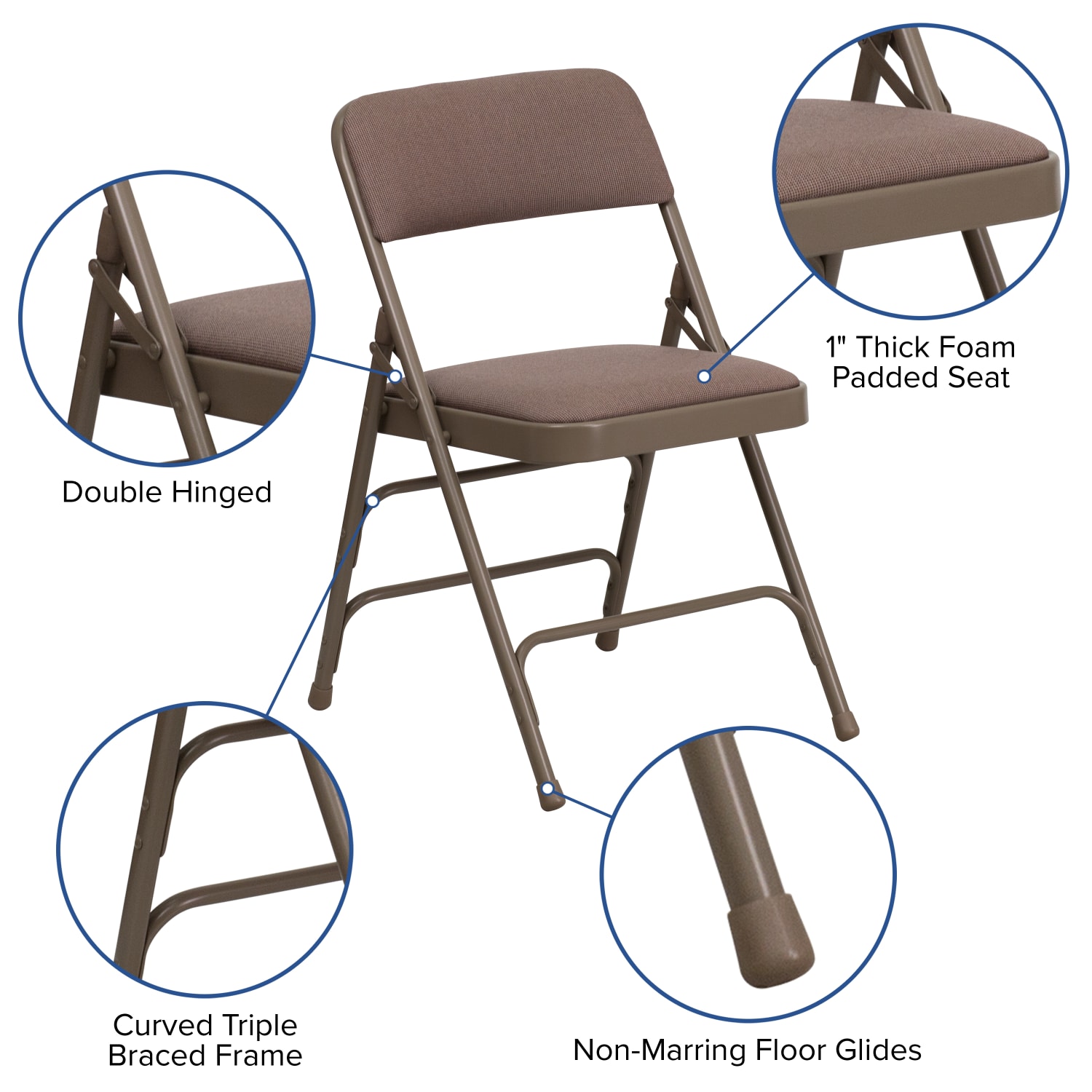 Flash Furniture HERCULES Series Metal Folding Chairs With Padded Fabric Seats BeigeBlack Pack Of 2 Chairs PopularChairscom Flash Furniture HERCULES Series Metal Folding Chairs With Padded Fabric Seats BeigeBlack Pack Of 2 Chairs PopularChairscom