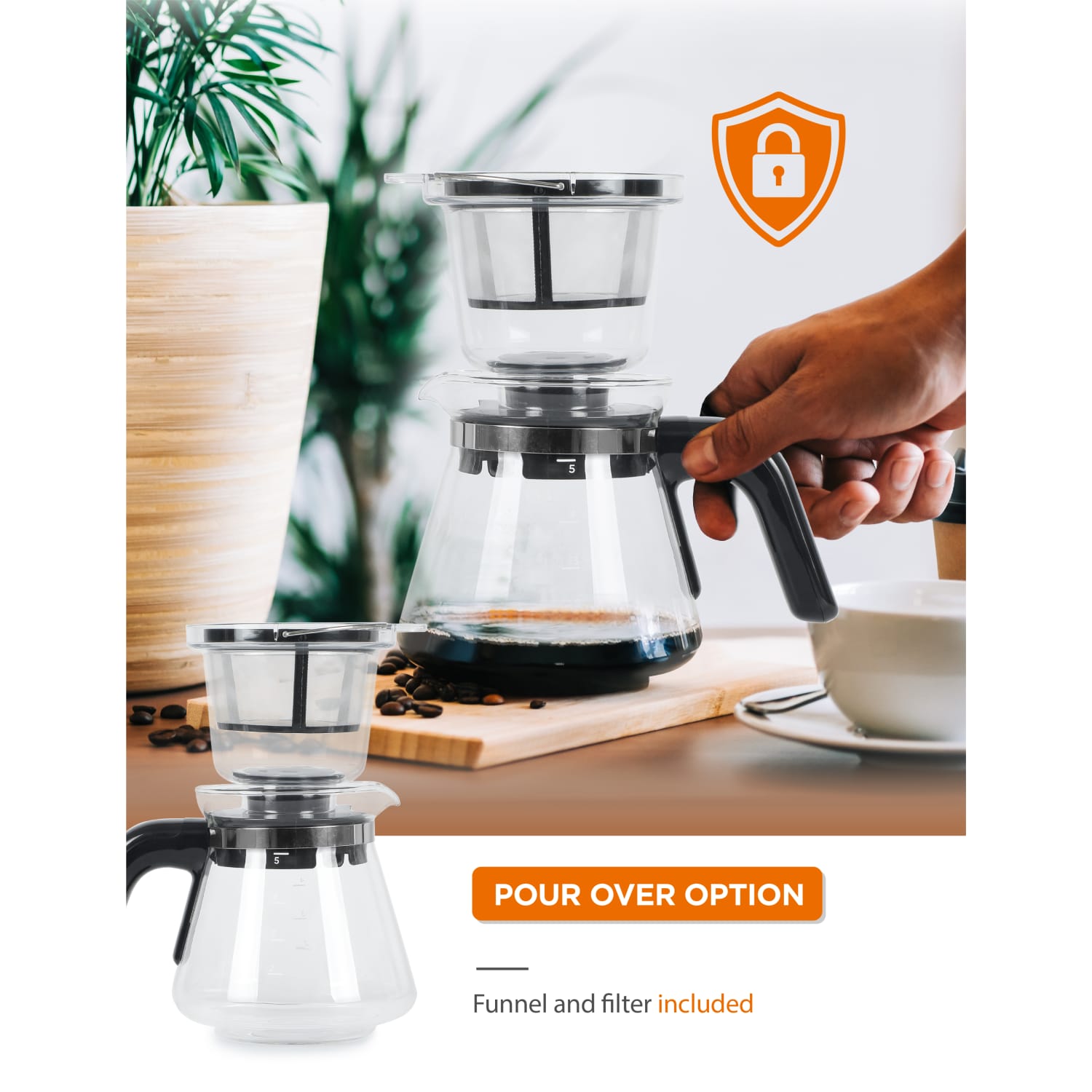 Commercial Chef 5-Cup Drip Coffee Maker, White - Image 5