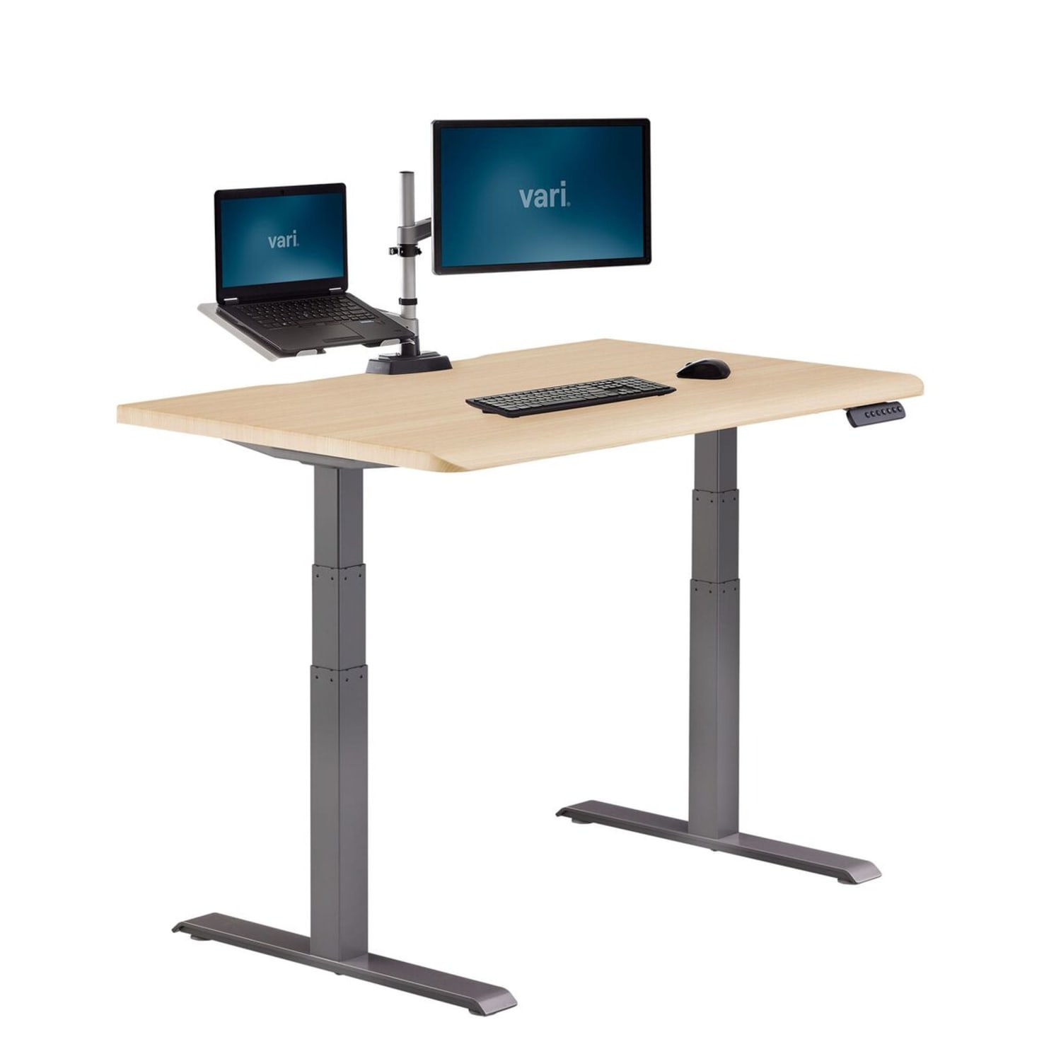 VARI Electric Standing Desk With ComfortEdge, 48inW, Lightwood - Image 4