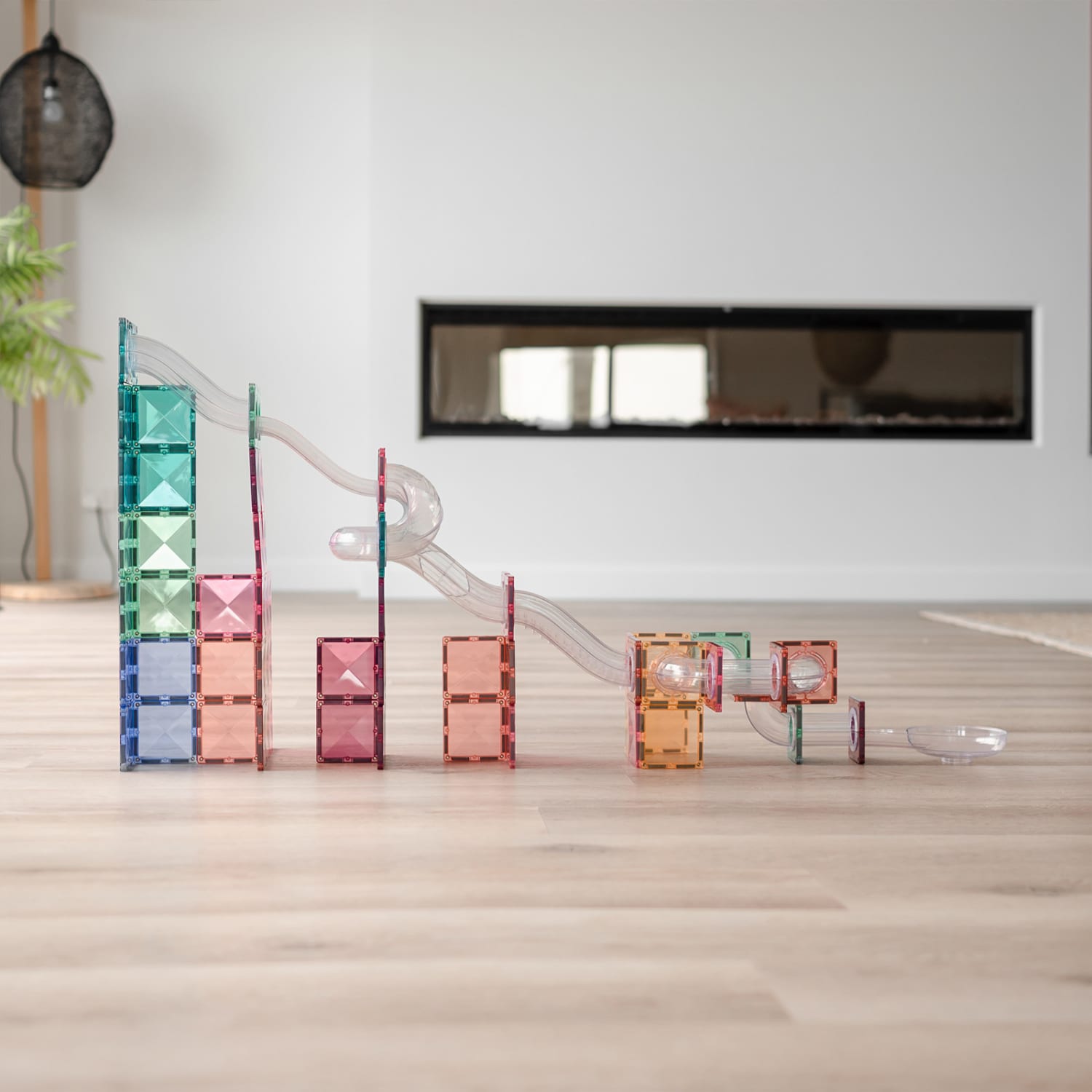 Connetix Magnetic Tiles Pastel Ball Run Expansion Pack, 80 Pieces - Image 5