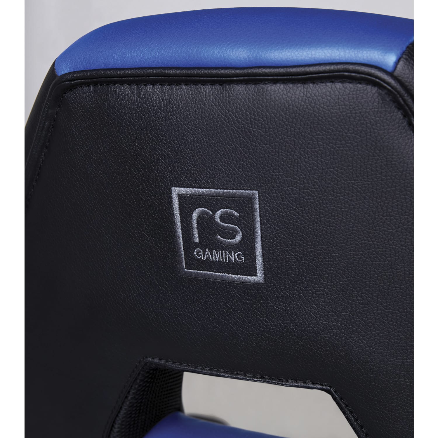 RS Gaming RGX Faux Leather High Back Gaming Office Chair BlackBlue BIFMA Compliant PopularChairscom
