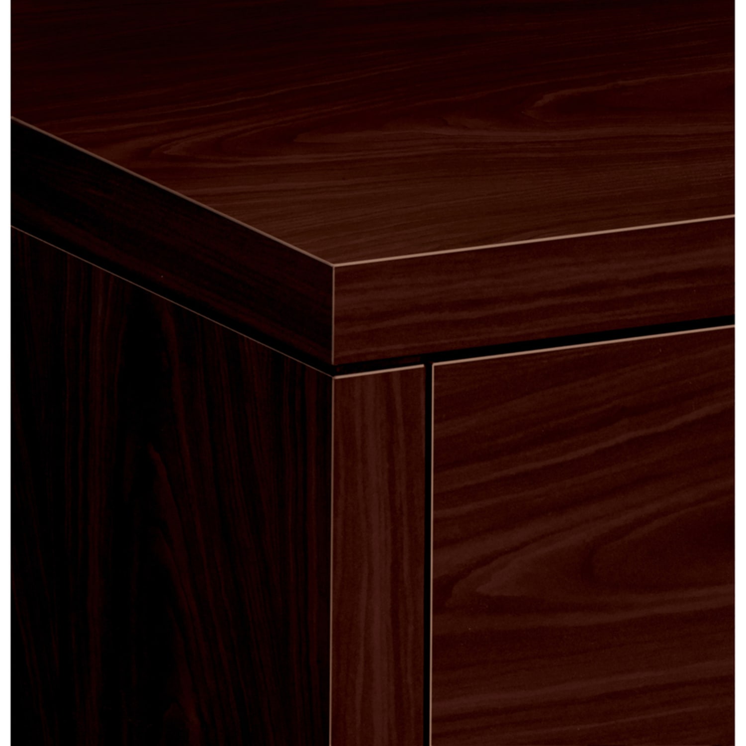 HON 10500 72inW Single-Pedestal Computer Desk With Pedestal On Right/Left Return, Mahogany - Image 5