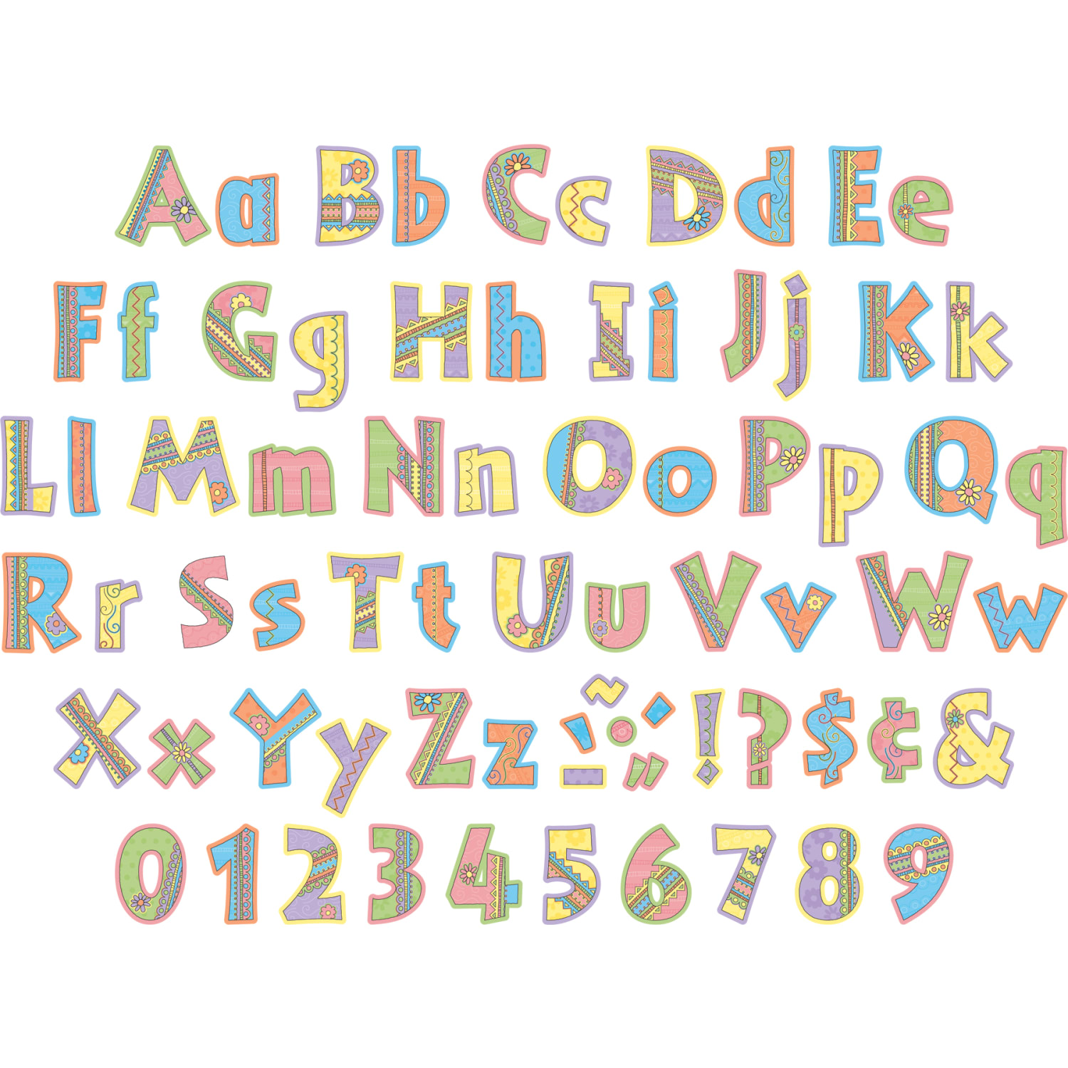 Barker Creek Letter Pop-Outs, 4in, Pink Lemonade, Set Of 255 - Image 3
