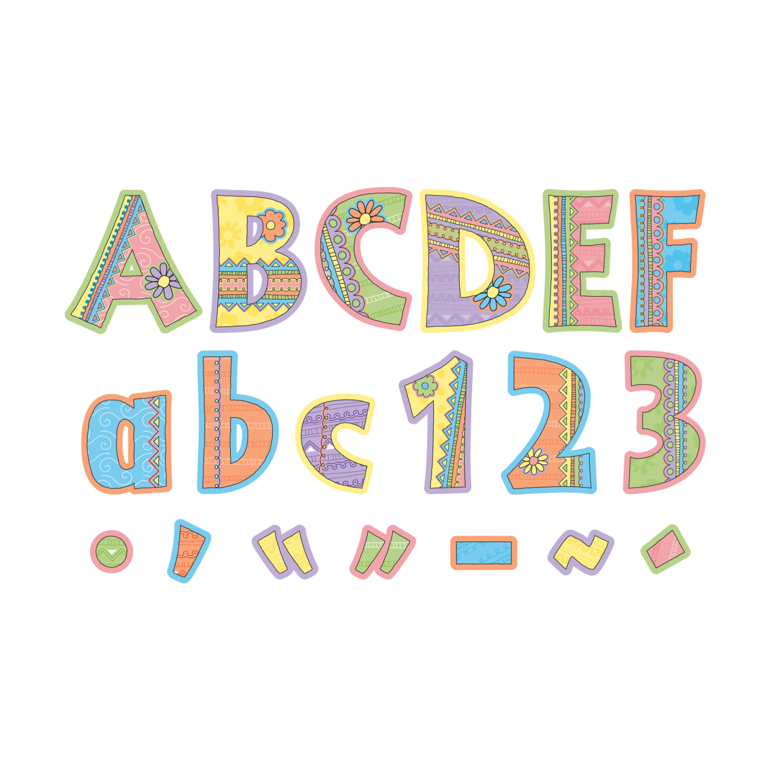 Barker Creek Letter Pop-Outs, 4in, Pink Lemonade, Set Of 255 - Image 4