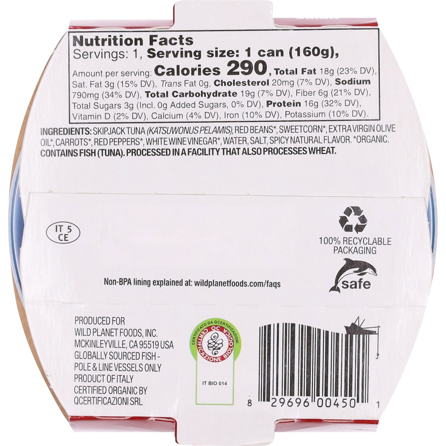 Wild Planet Tuna Salad, Red Bean, 5.6 oz, Total Qty 9 - Image 4