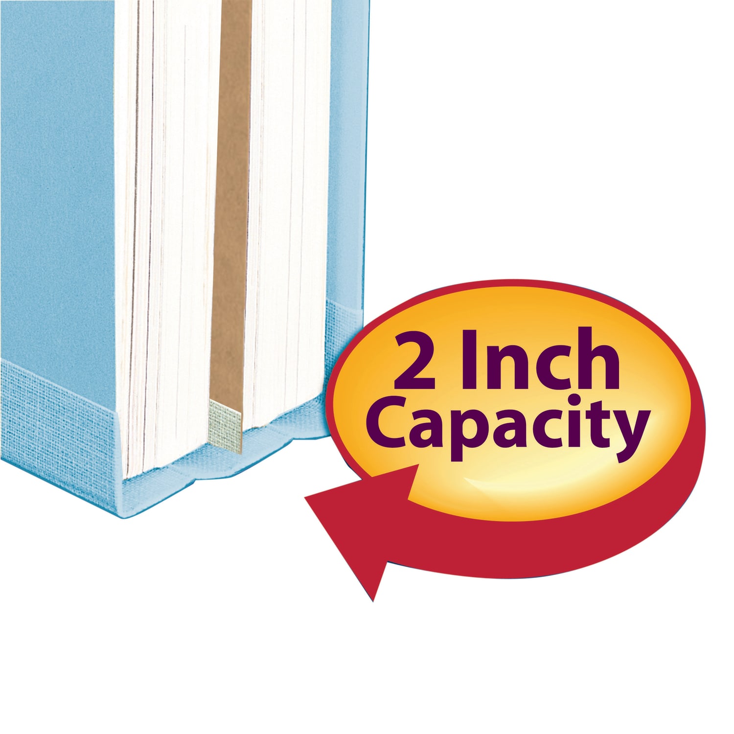 Smead Pressboard Classification Folders, 1 Divider, Legal Size, 100% Recycled, Blue, Box Of 10 - Image 5