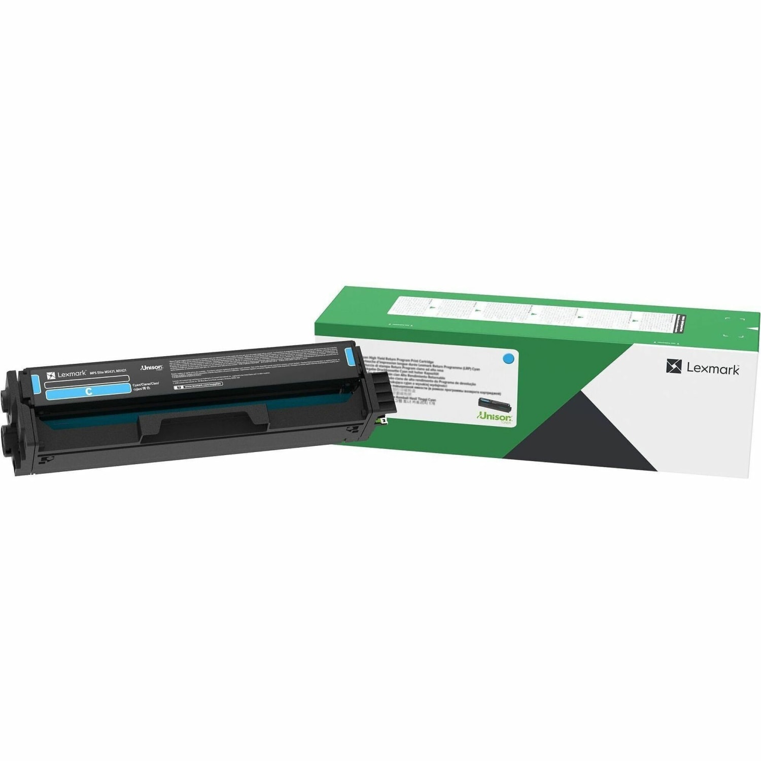 Lexmark Unison Original High Yield Laser Toner Cartridge - Cyan Pack - 4500 Pages, 20N1HC0