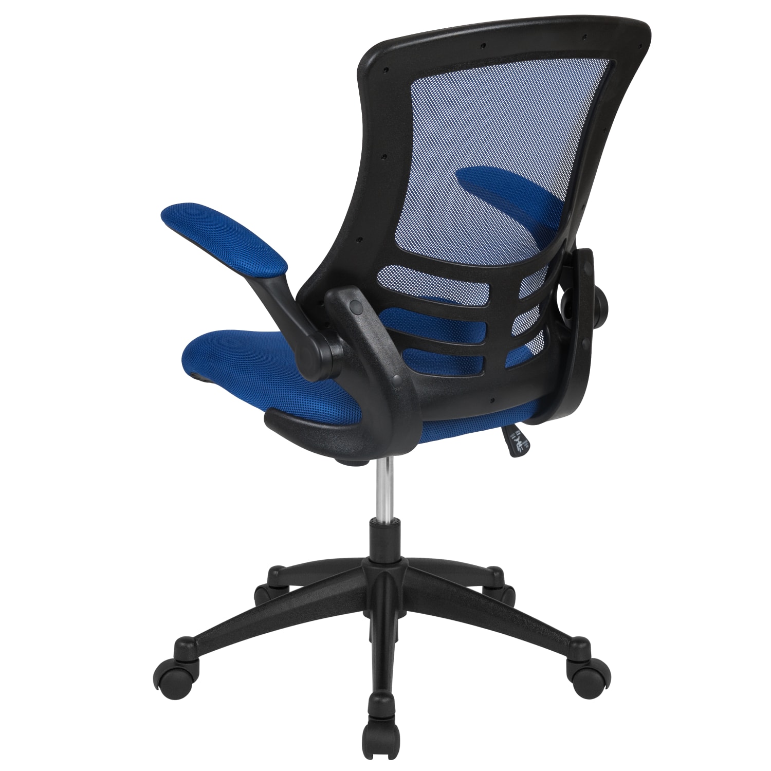 Flash Furniture Mesh Mid Back Swivel Task Chair With Flip Up Arms BlueBlack PopularChairscom
