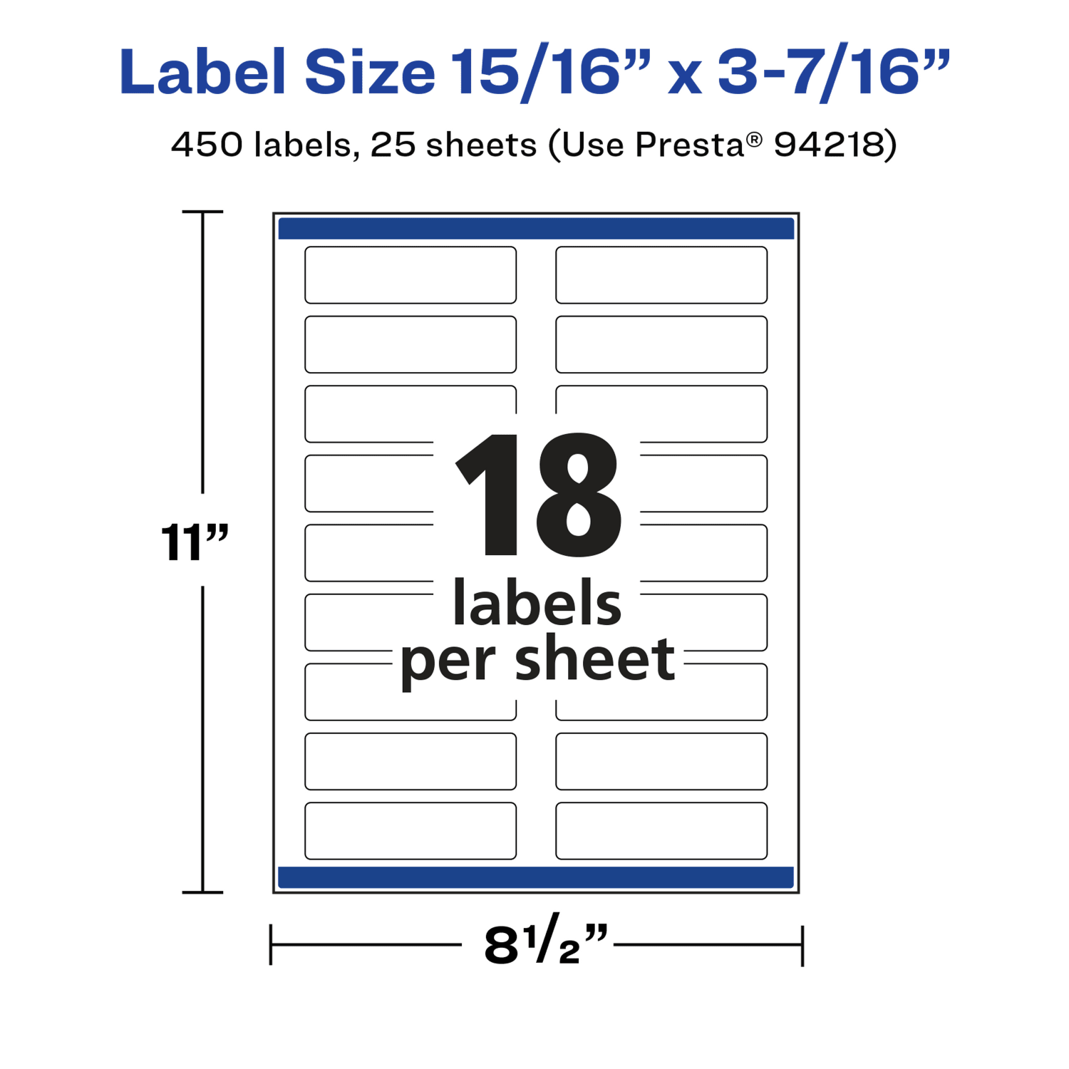 Avery Glossy Permanent Labels With Sure Feed, 94218-WGP25, Rectangle, 15/16in x 3-7/16in, White, Pack Of 450 - Image 6