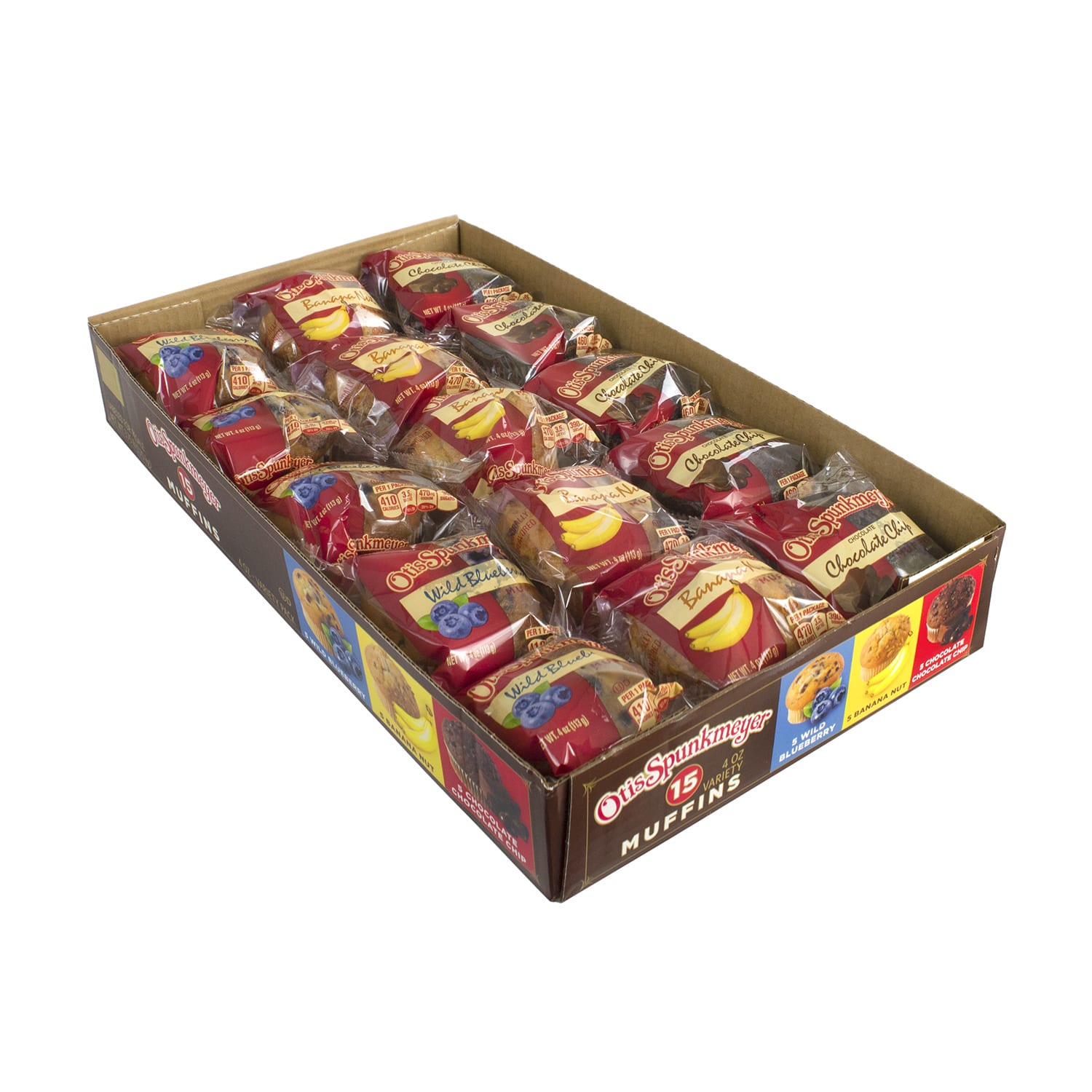 National Brand Otis Spunkmeyer Muffins, Assorted Flavors, Pack Of 15