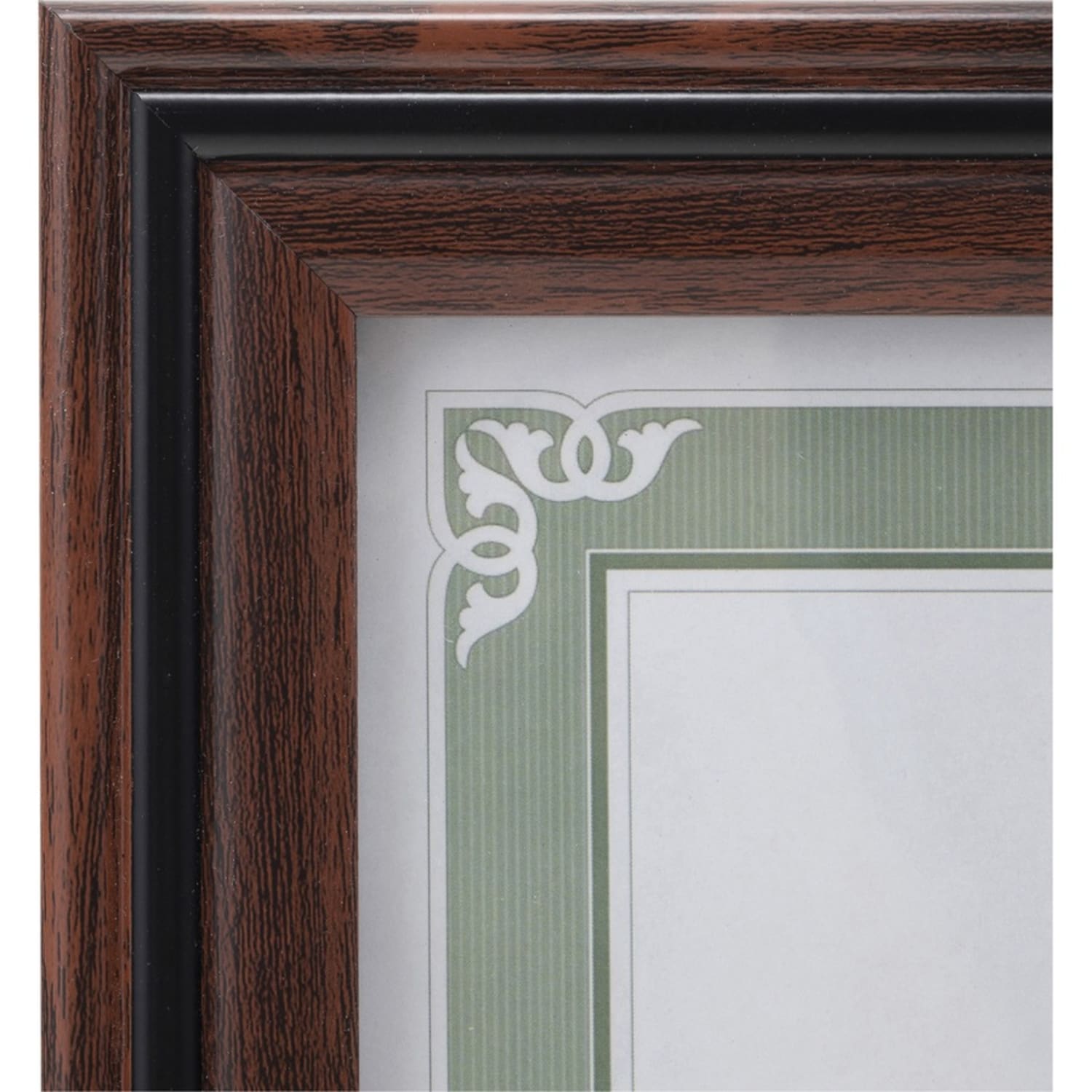 Advantus Certificate Frame - 8.50in x 11in Frame Size - Desktop - Vertical, Horizontal - Dust Resistant, Debris Resistant - Rosewood - 1 Each - Image 5