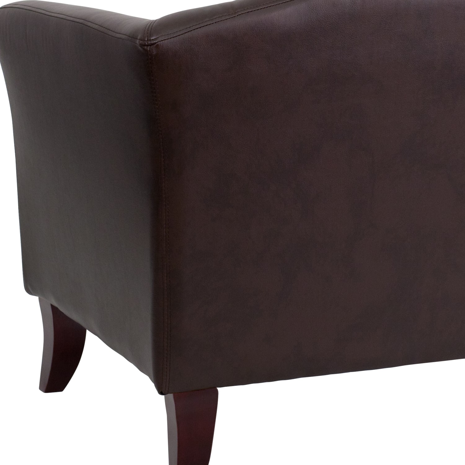 Flash Furniture Hercules Imperial LeatherSoft Faux Leather Loveseat, Brown - Image 9