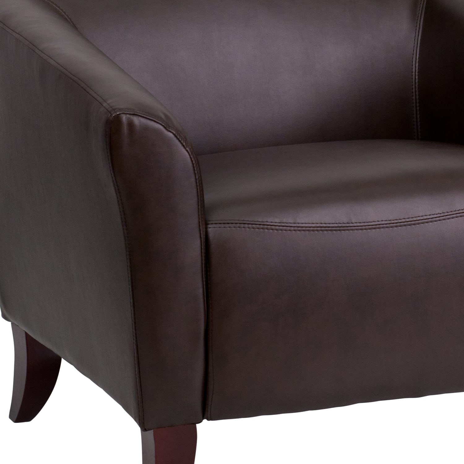 Flash Furniture Hercules Imperial LeatherSoft Faux Leather Loveseat, Brown - Image 10