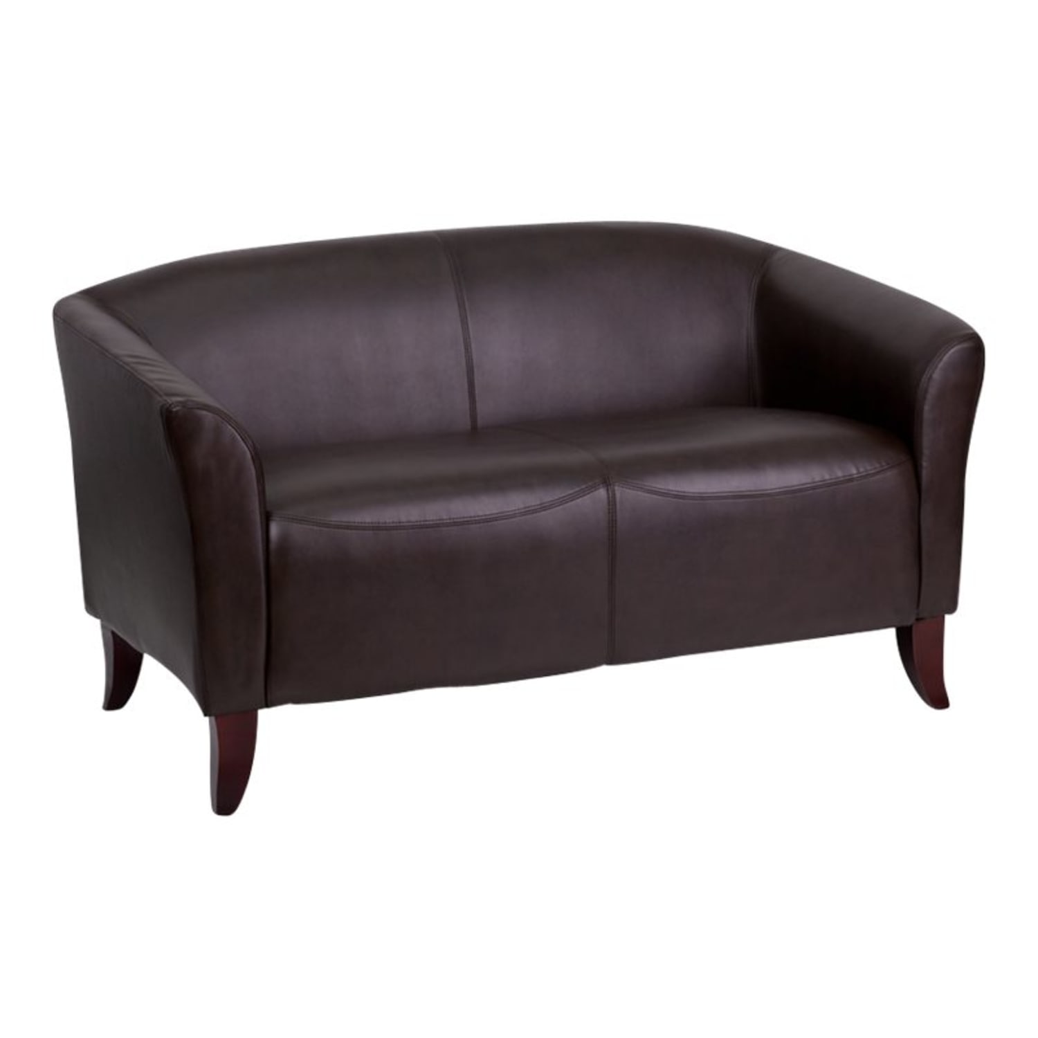 Flash Furniture Hercules Imperial LeatherSoft Faux Leather Loveseat, Brown - Image 12