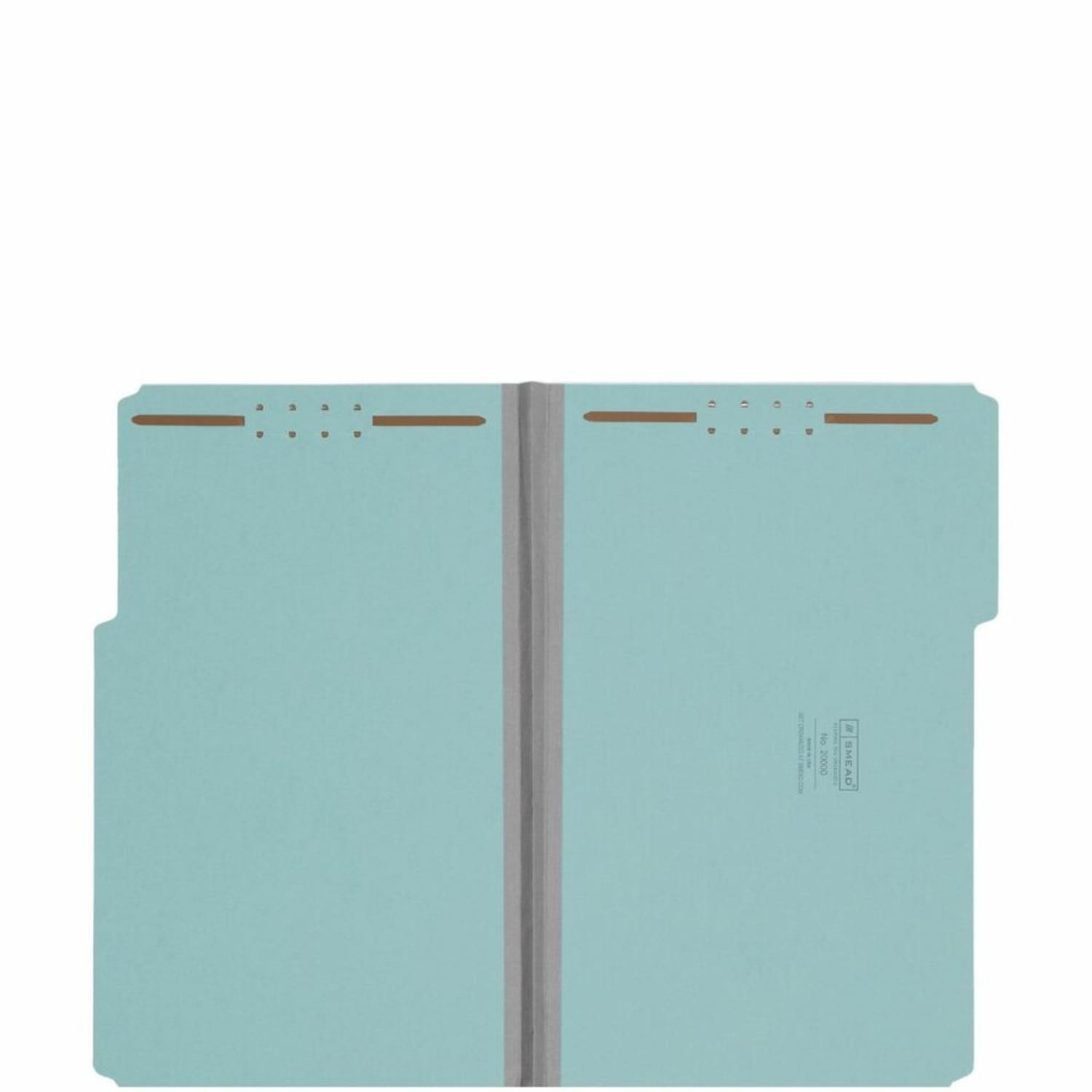 Smead Pressboard Fastener Folders, 1in Expansion, 8 1/2in x 14in, Legal, 100% Recycled, Blue, Box of 25 - Image 4