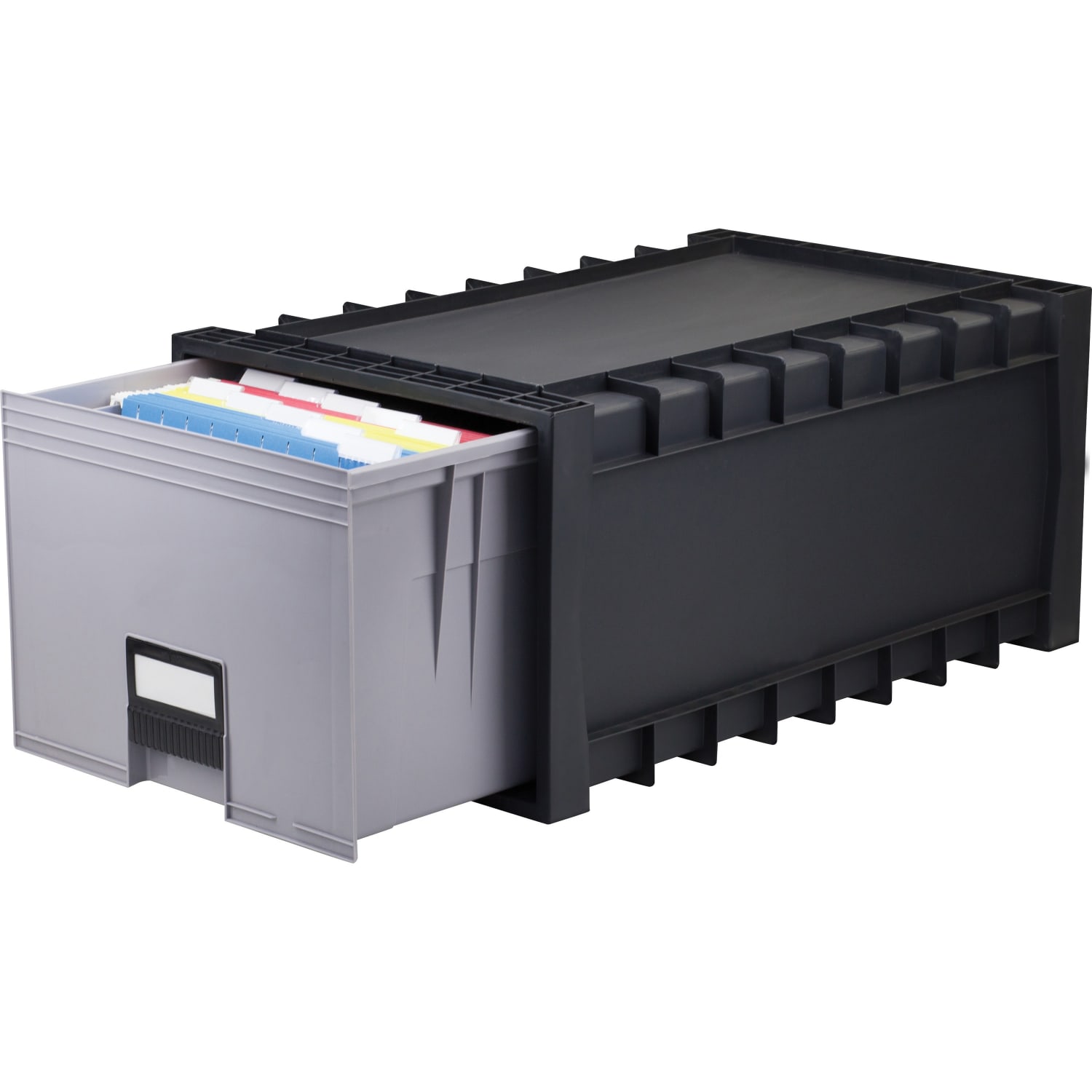 Storex Archive Files Storage Box 50% Recycled, Black/Gray - Image 4