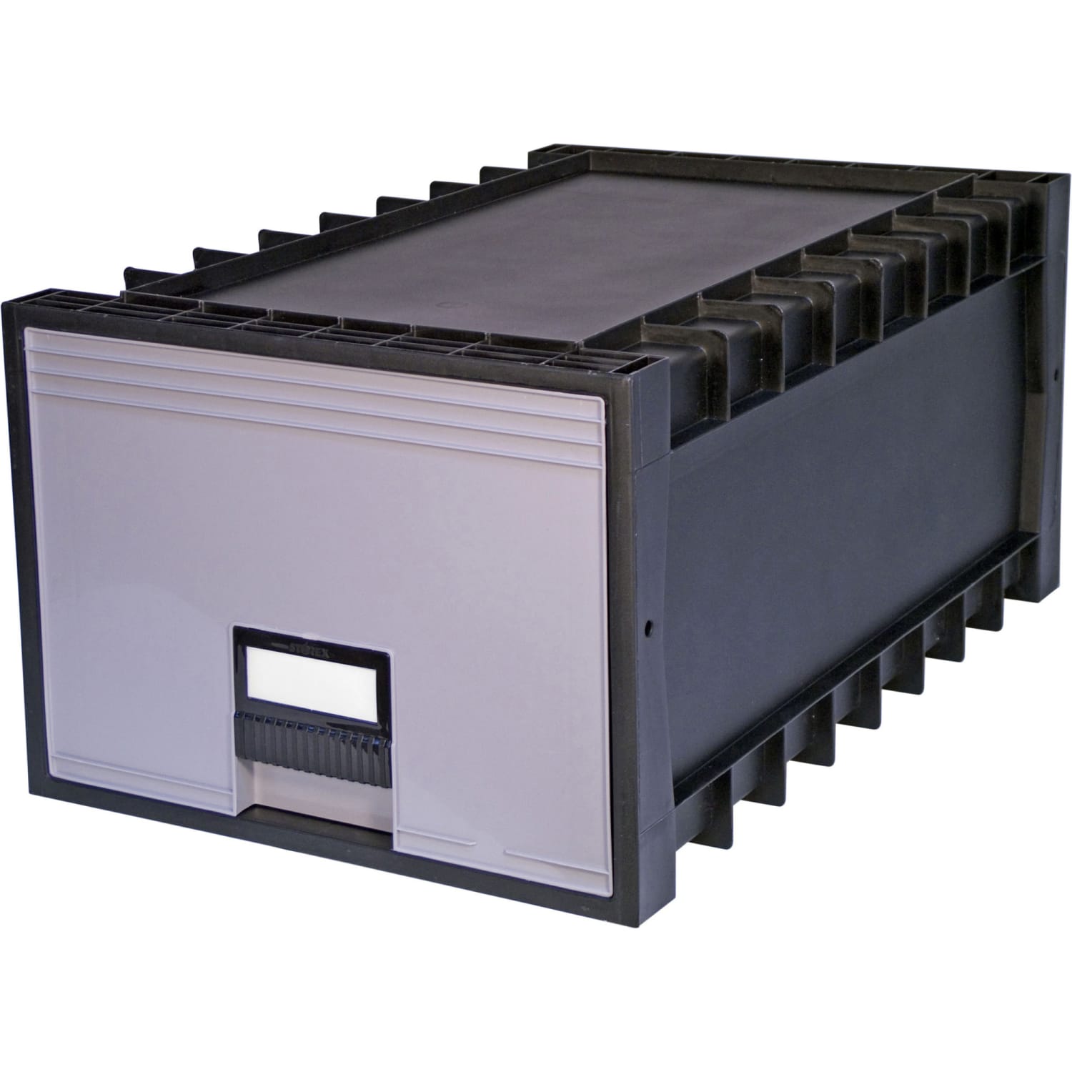 Storex Archive Files Storage Box 50% Recycled, Black/Gray - Image 5