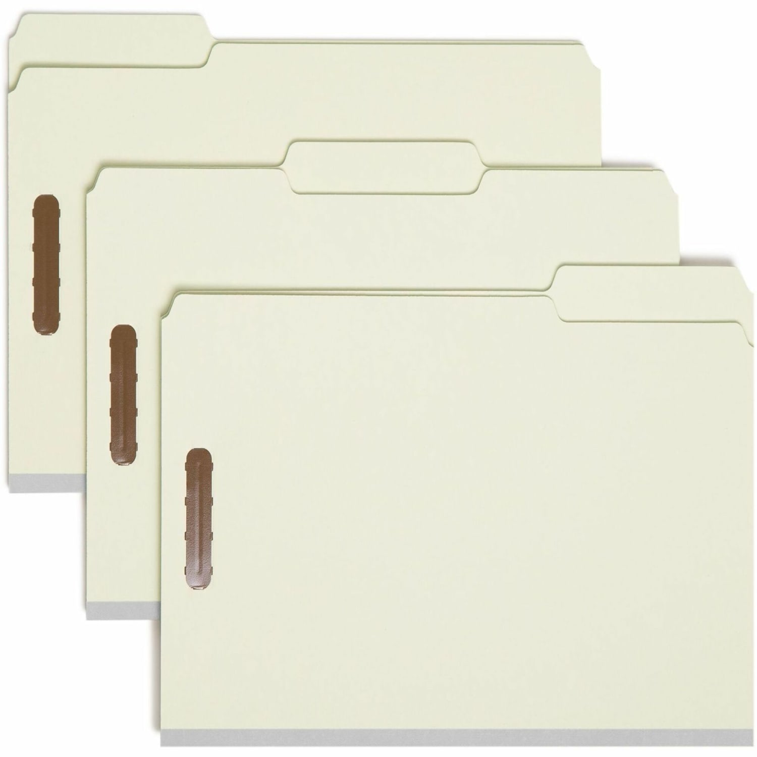 Smead Pressboard Fastener Folders, 1in Expansion, 8 1/2in x 11in, Letter, 100% Recycled, Gray/Green, Box of 25 - Image 5