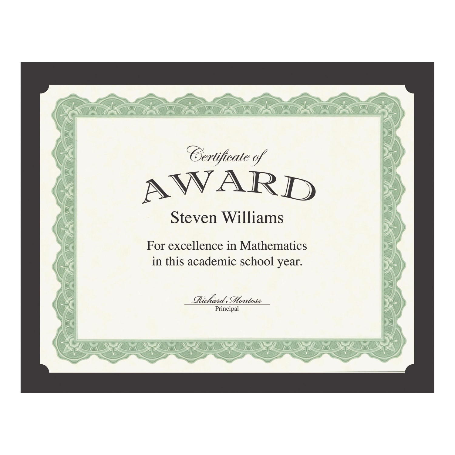 Geographics Recycled Certificate Holder - Black - 30% Recycled - 10 / Pack - Image 3