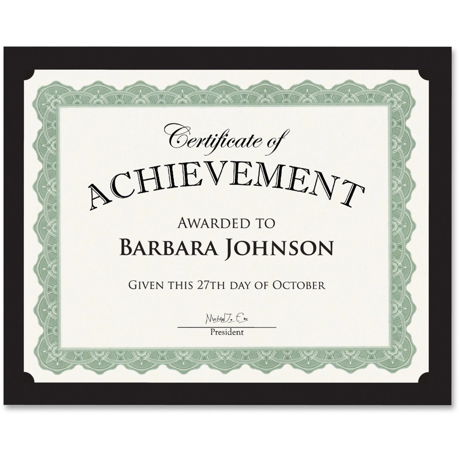 Geographics Recycled Certificate Holder - Black - 30% Recycled - 10 / Pack - Image 4