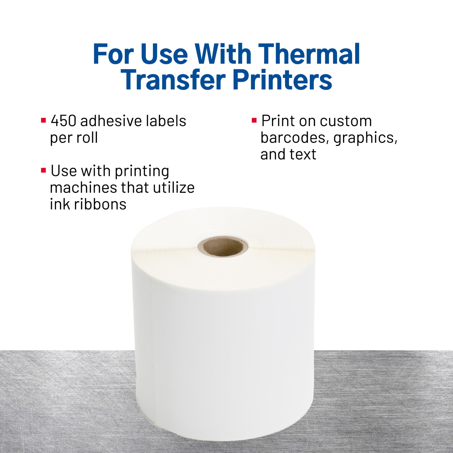TSC Thermal Transfer Labels, Rectangular, 4in x 6in, White, 450 Labels Per Roll, Pack Of 4 Rolls - Image 4