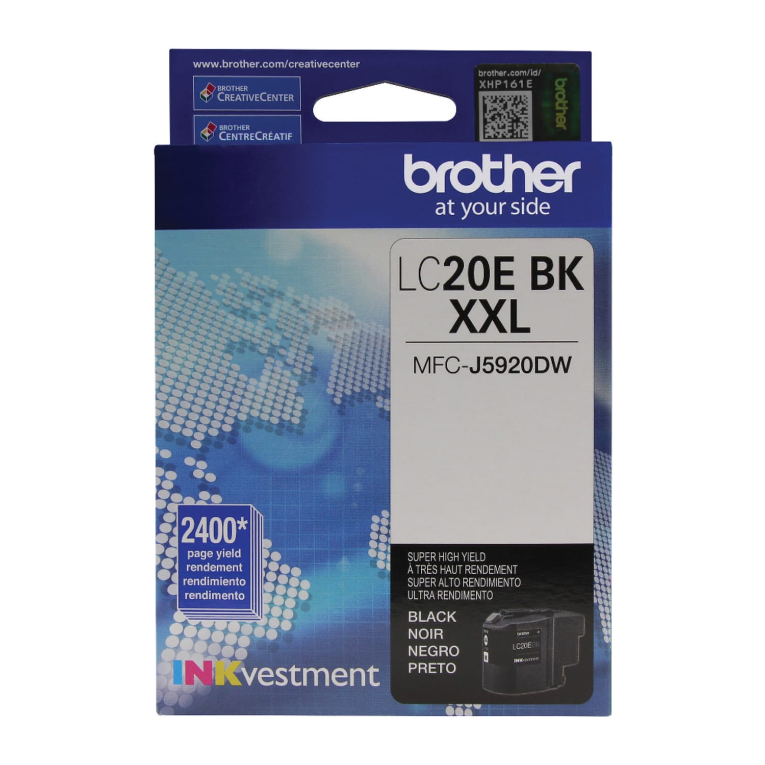 Brother LC20 Black Extra-High-Yield Ink Cartridge, LC20EBKS Environmental Program