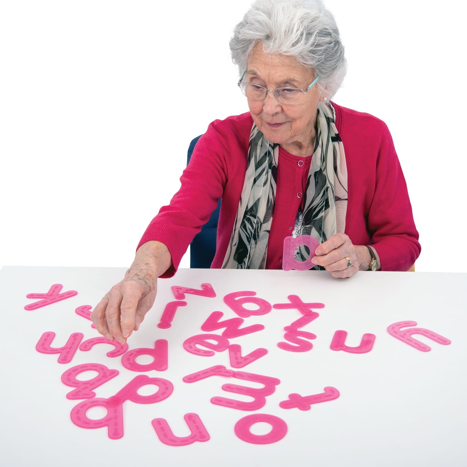 TickiT SiliShapes Trace Alphabet Letters, 4-3/4in, Pink, Set Of 26 Letters - Image 4