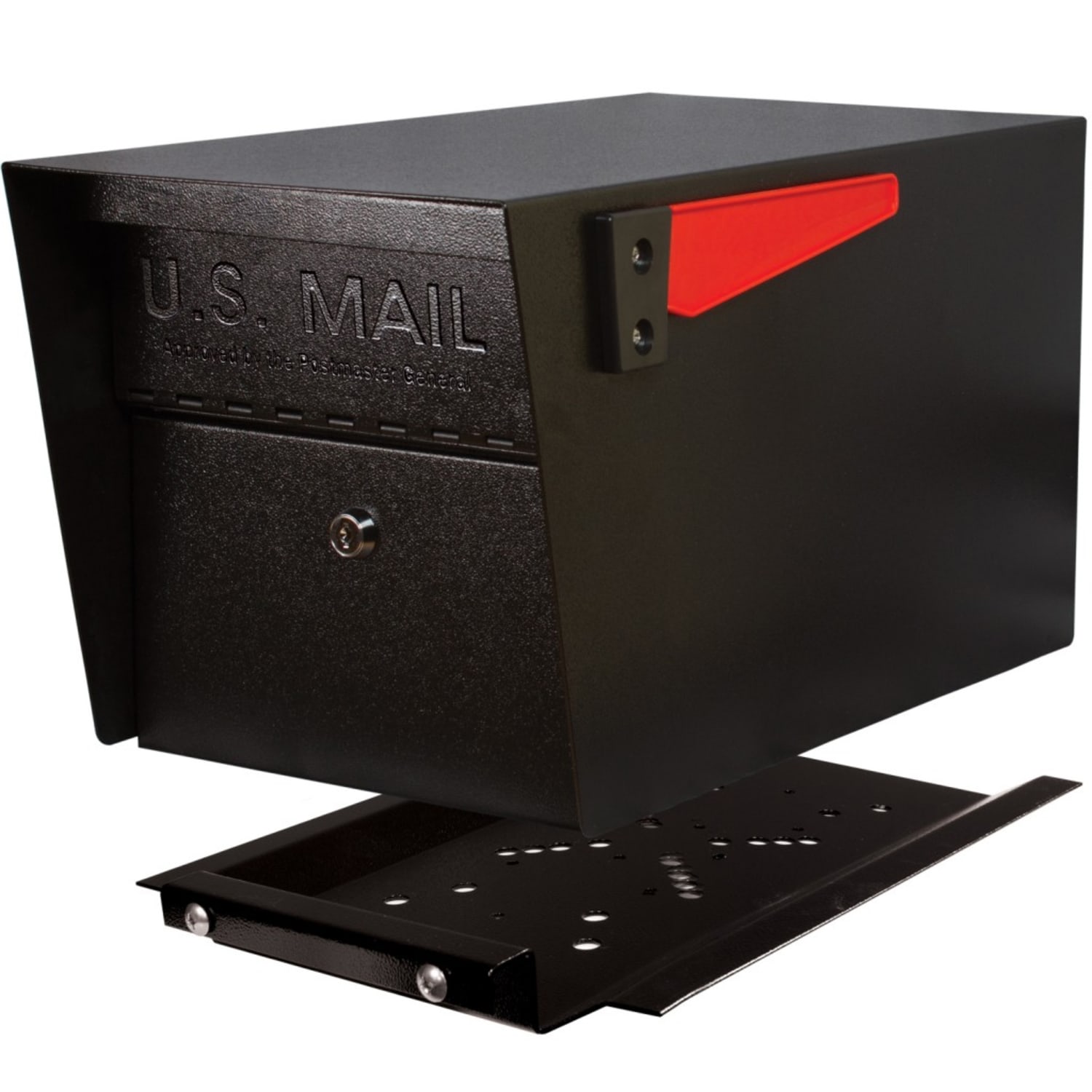 Mail Boss Mail Manager PRO Security Mailbox, 11-1/4inH x 10-3/4inW, 21inD, Black - Image 3