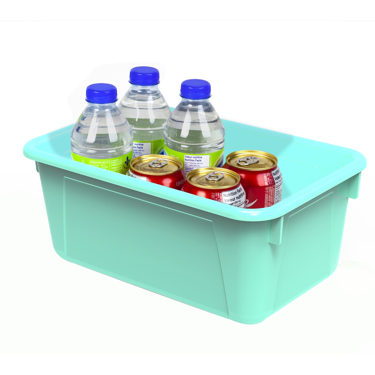 Storex Small Cubby Bins, 5-1/4inH x 8inW x 12-5/16inD, Teal, Pack Of 5 Bins - Image 5
