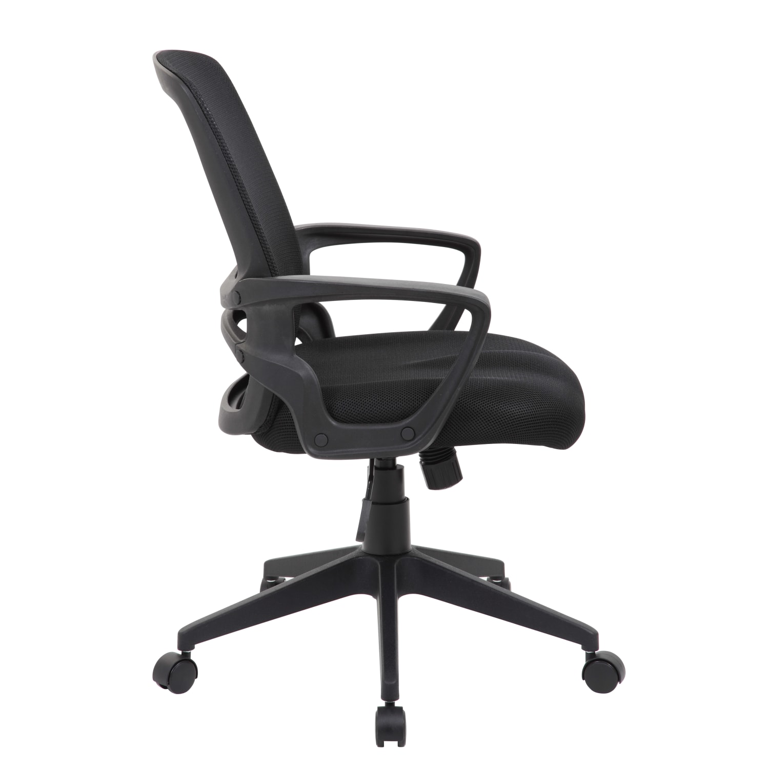 Boss Office Products Mesh Task Chair With Loop Arms 37in39in Black PopularChairscom Boss Office Products Mesh Task Chair With Loop Arms 37in 39in Black PopularChairscom