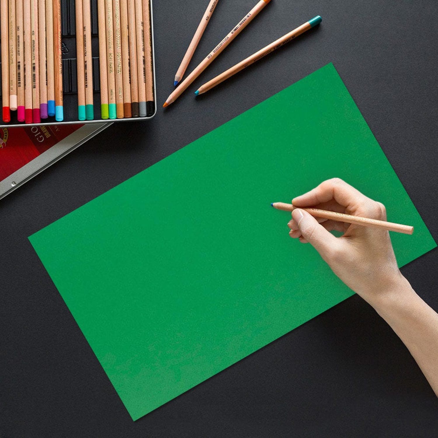 JAM Paper Legal Color Paper, Holiday Green, Legal (8.5in x 14in), 100 Sheets Per Pack, 24 Lb, 30% Recycled - Image 3