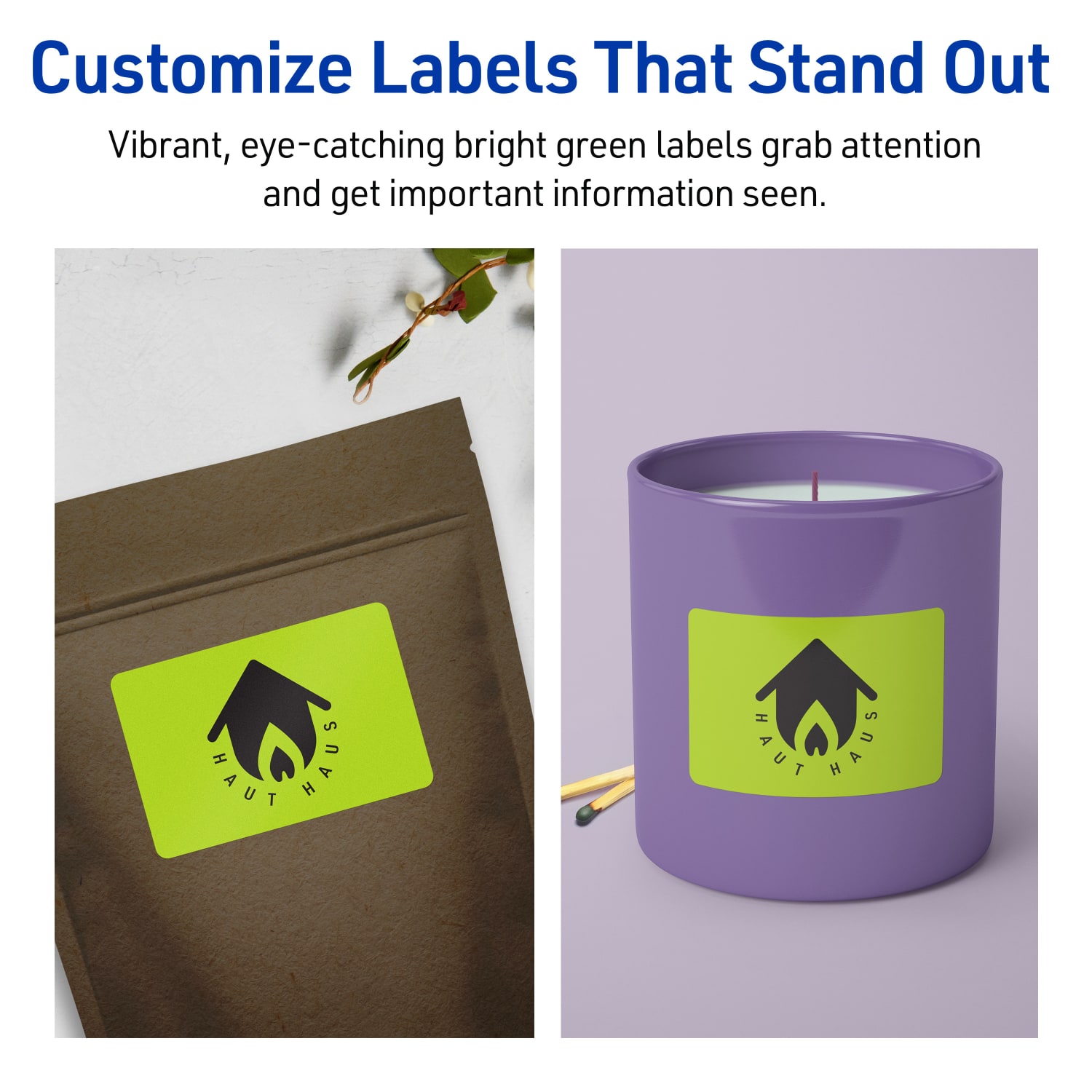 Avery Print-To-The-Edge Labels With Sure Feed Technology And Easy Peel, 94205-BGP40, Rectangle, 1-1/2in x 3-3/4in, Matte Bright Green, Pack of 400 - Image 4