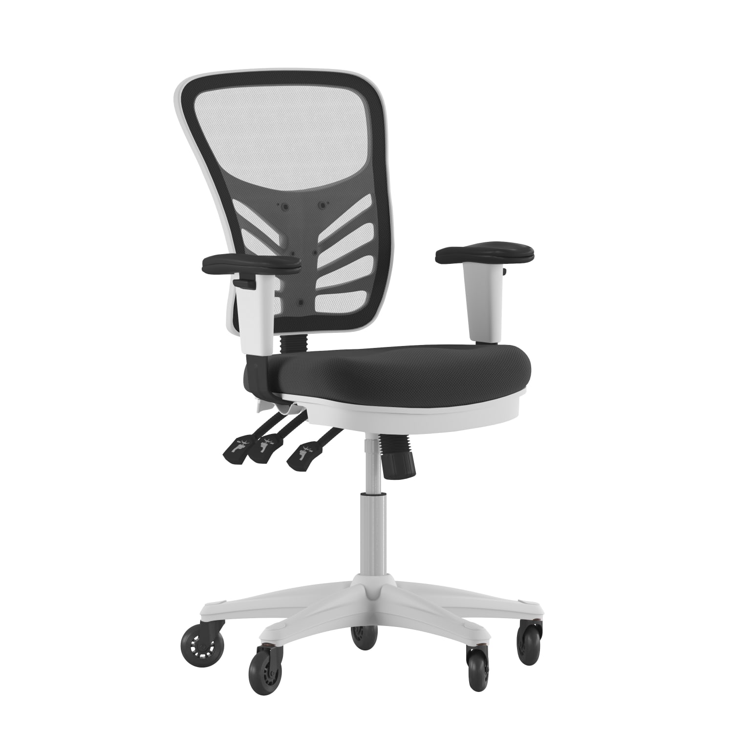 Flash Furniture Nicholas Ergonomic Mesh MidBack Multifunction Executive Swivel Office Chair BlackWhite PopularChairscom Flash Furniture Nicholas Ergonomic Mesh Mid Back Multifunction Executive Swivel Office Chair BlackWhite PopularChairscom