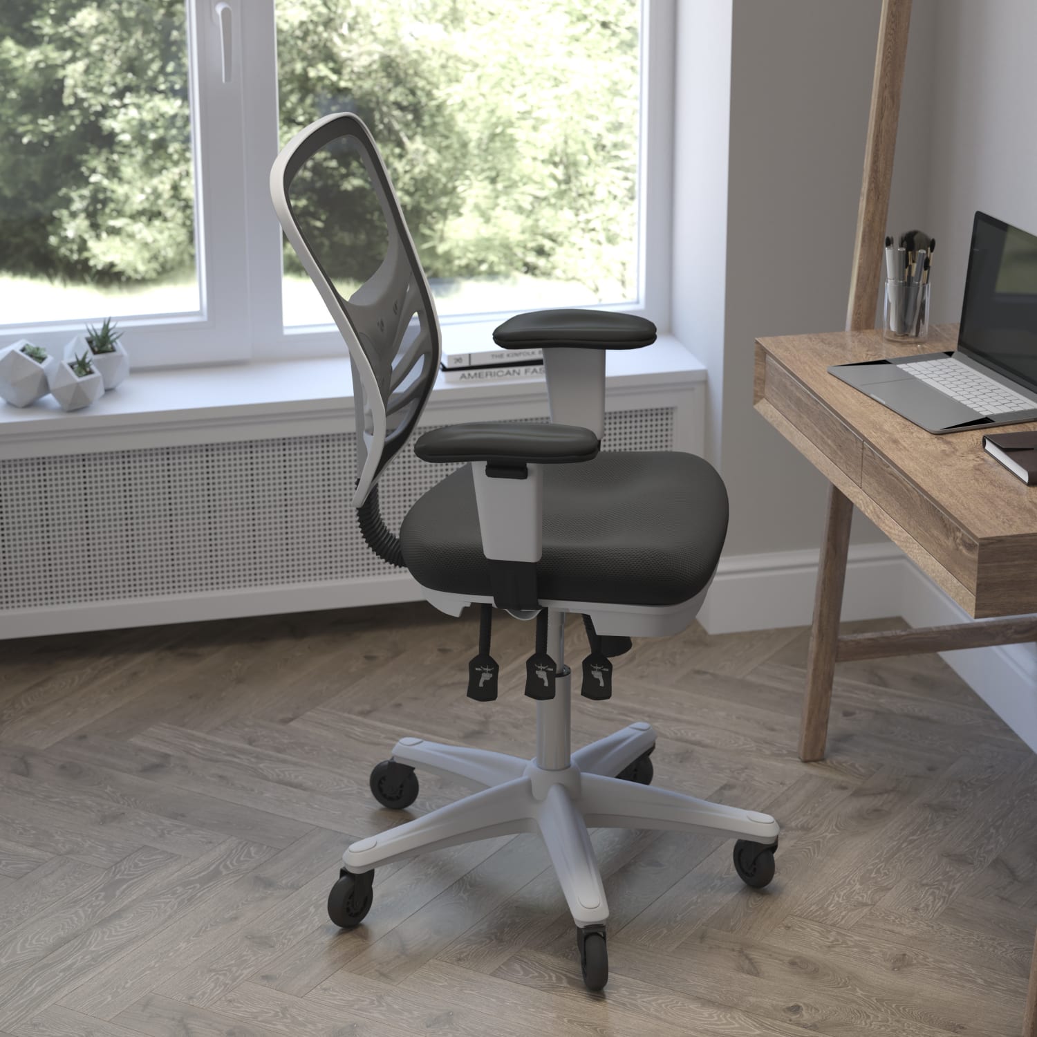 Flash Furniture Nicholas Ergonomic Mesh MidBack Multifunction Executive Swivel Office Chair BlackWhite PopularChairscom Flash Furniture Nicholas Ergonomic Mesh Mid Back Multifunction Executive Swivel Office Chair BlackWhite PopularChairscom