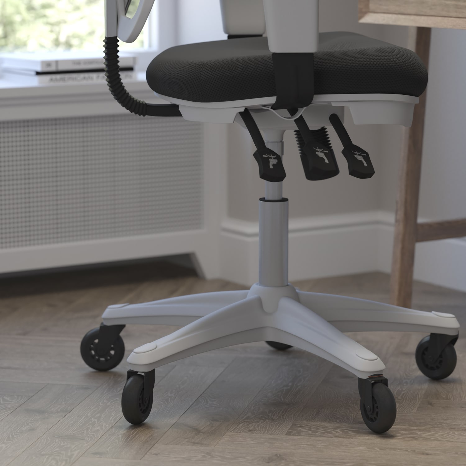 Flash Furniture Nicholas Ergonomic Mesh MidBack Multifunction Executive Swivel Office Chair BlackWhite PopularChairscom Flash Furniture Nicholas Ergonomic Mesh Mid Back Multifunction Executive Swivel Office Chair BlackWhite PopularChairscom